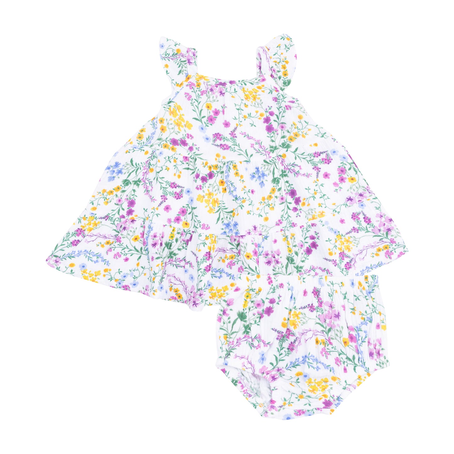 Twirly Sundress & Diaper Cover - Cottage Climbing Floral