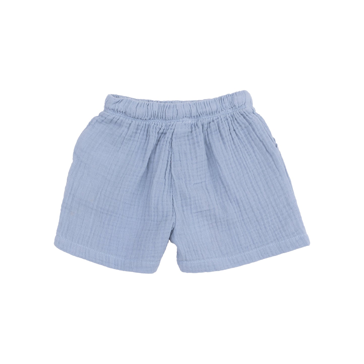 Polo Shirt with Applique and Muslin Short - Golf Blue Stripe