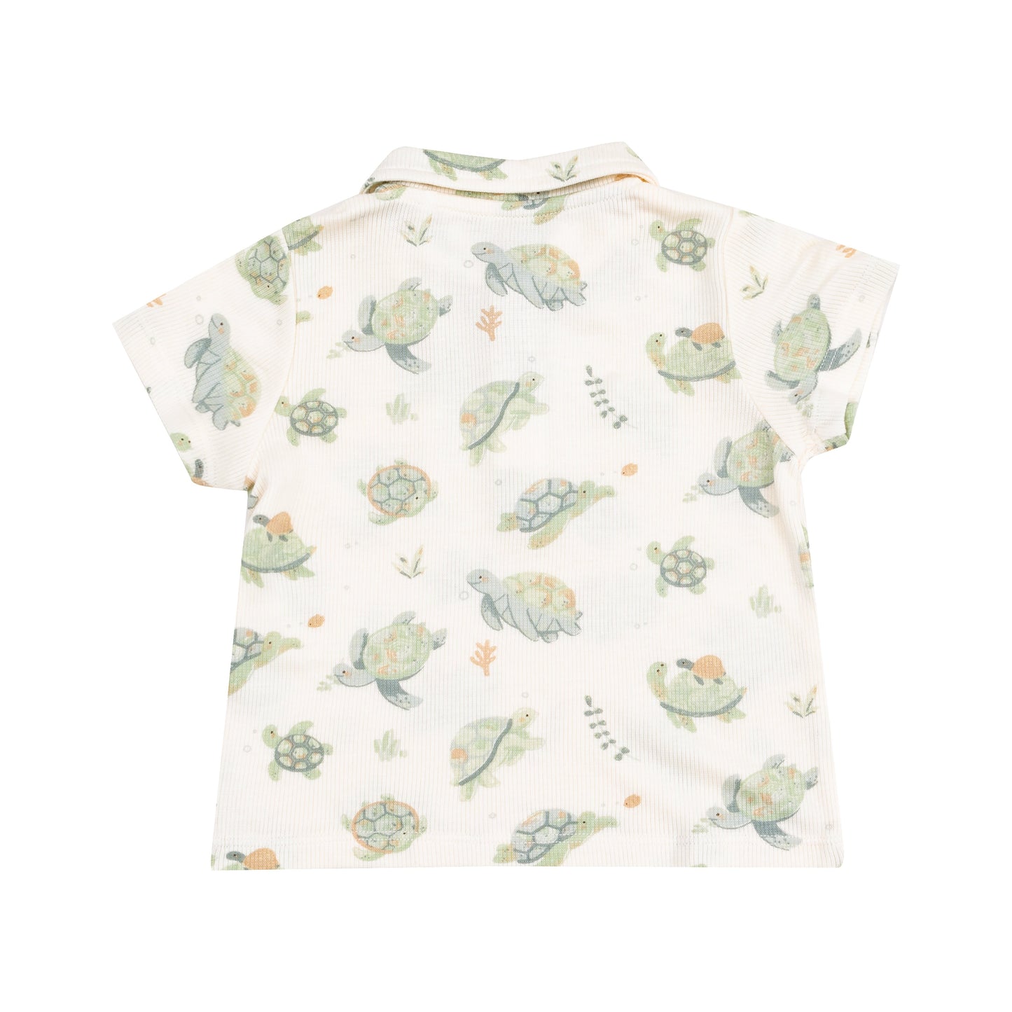 Polo Shirt and Muslin Short - Sea Turtles