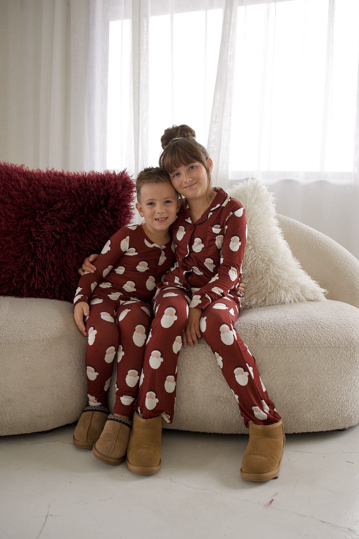 Bamboo Two Piece Pajamas | Vintage Santa