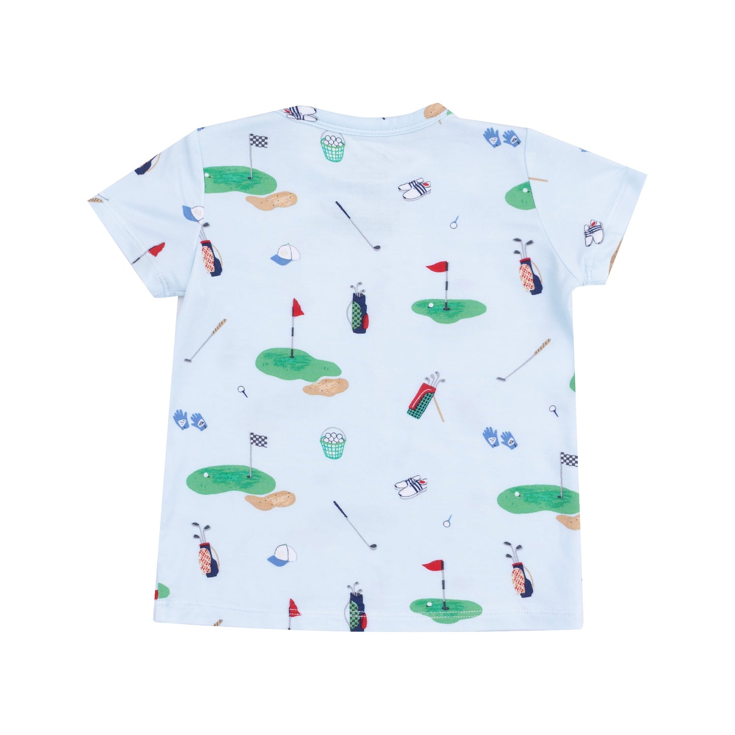 Crew Neck Tee and Short - Golf Things Blue