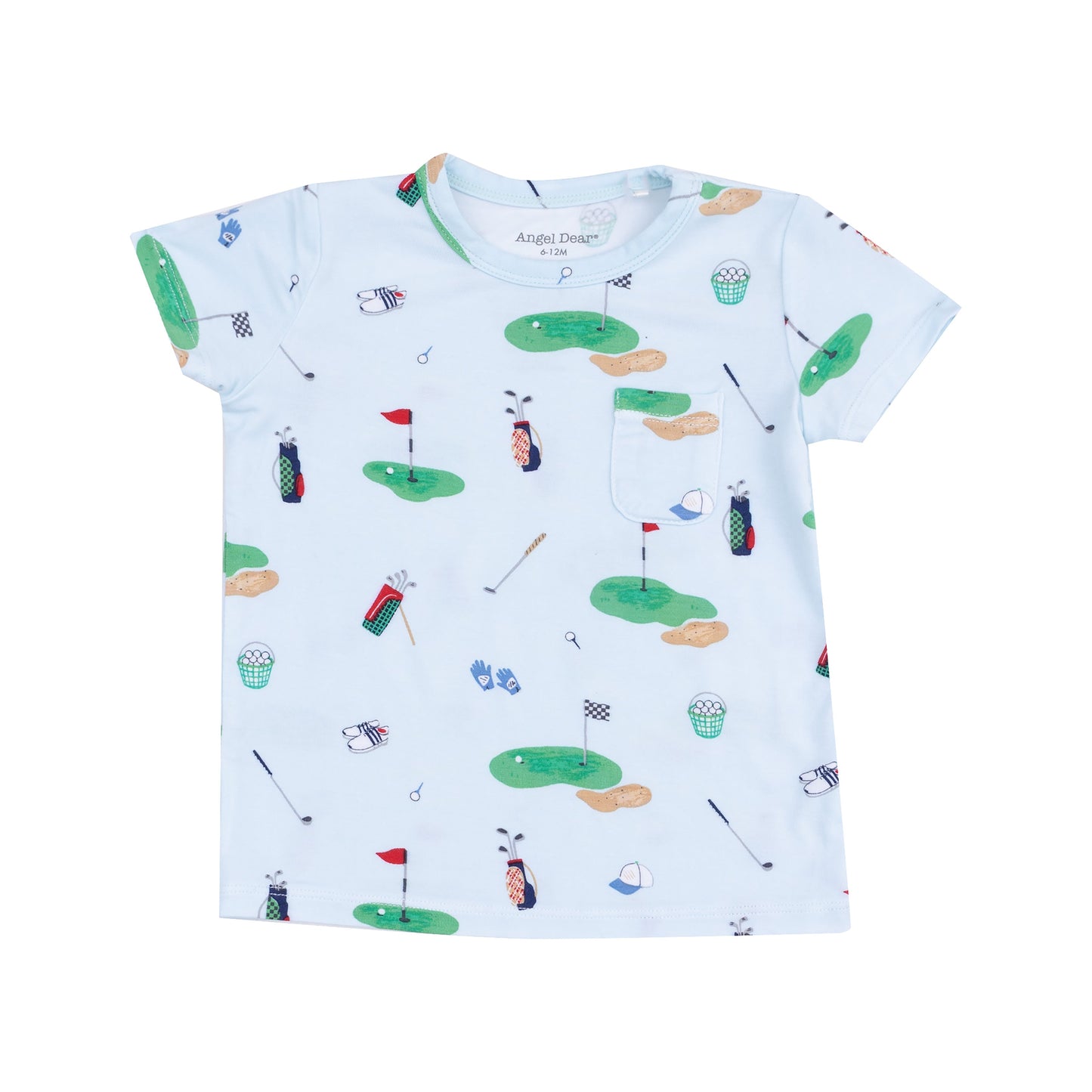 Crew Neck Tee and Short - Golf Things Blue