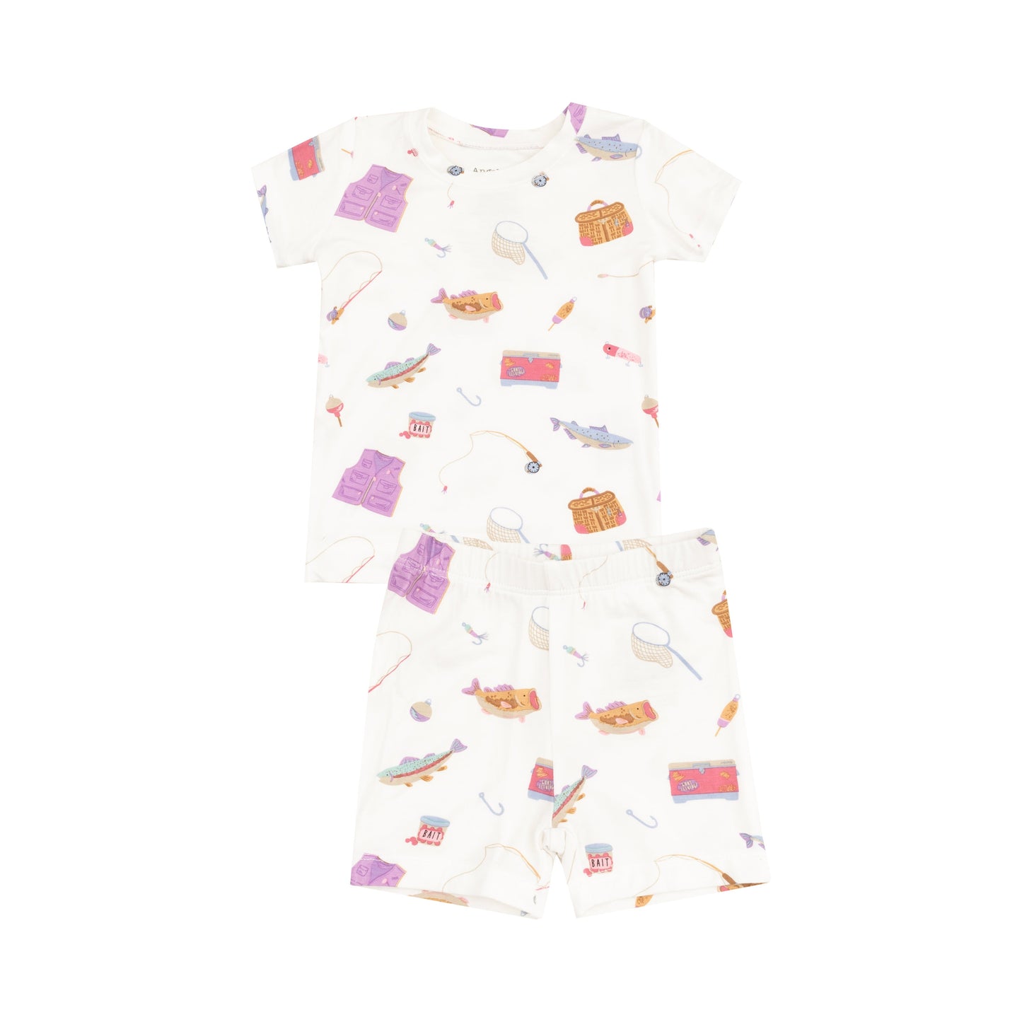 Loungewear Short Set - Fishing Things Pink