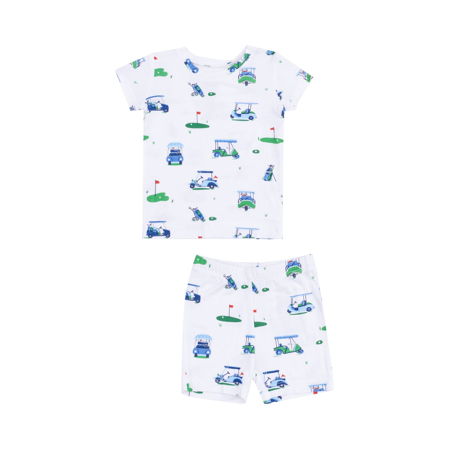Loungewear Short Set - Vintage Golf Carts Blue