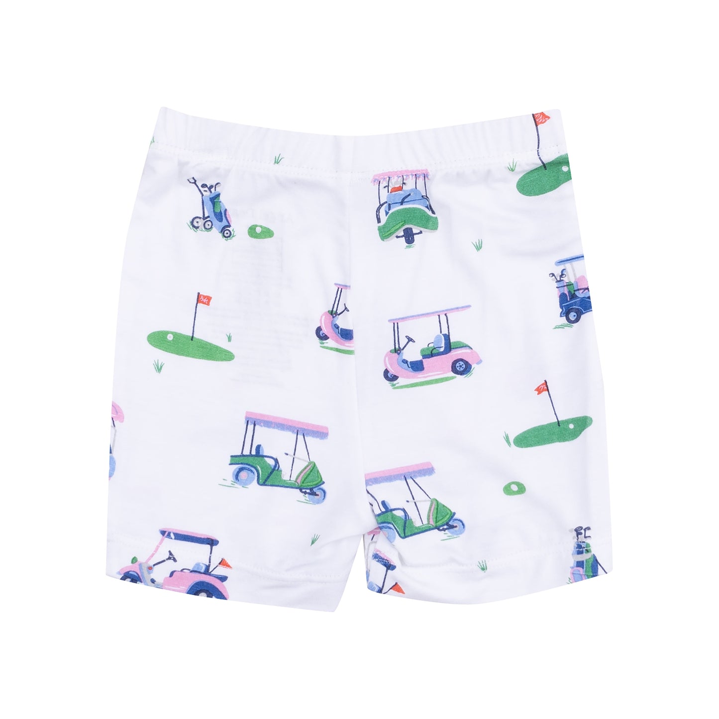 Loungewear Short Set - Vintage Golf Carts Pink