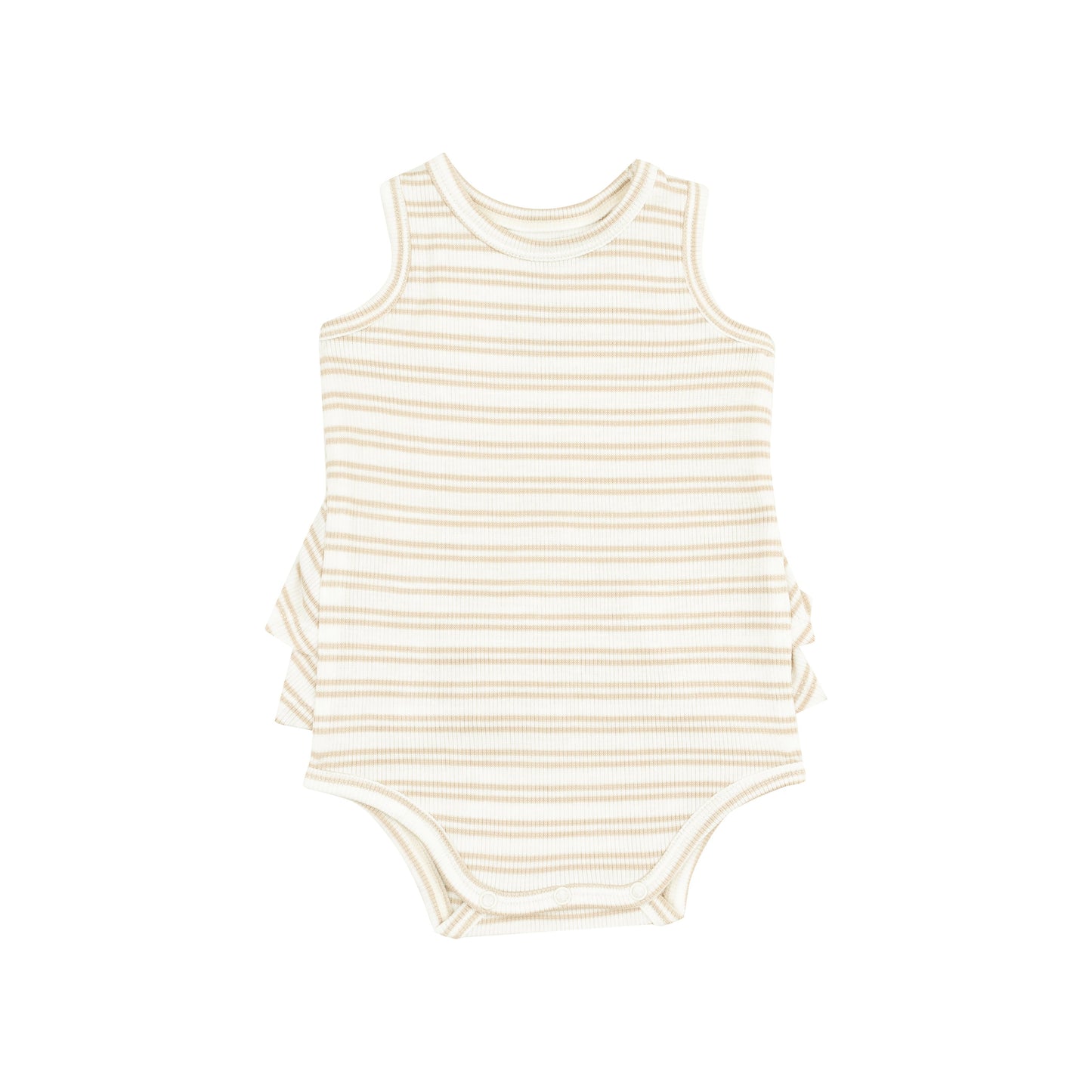 Ruffle Tank Bubble - Stripe Oxford Tan