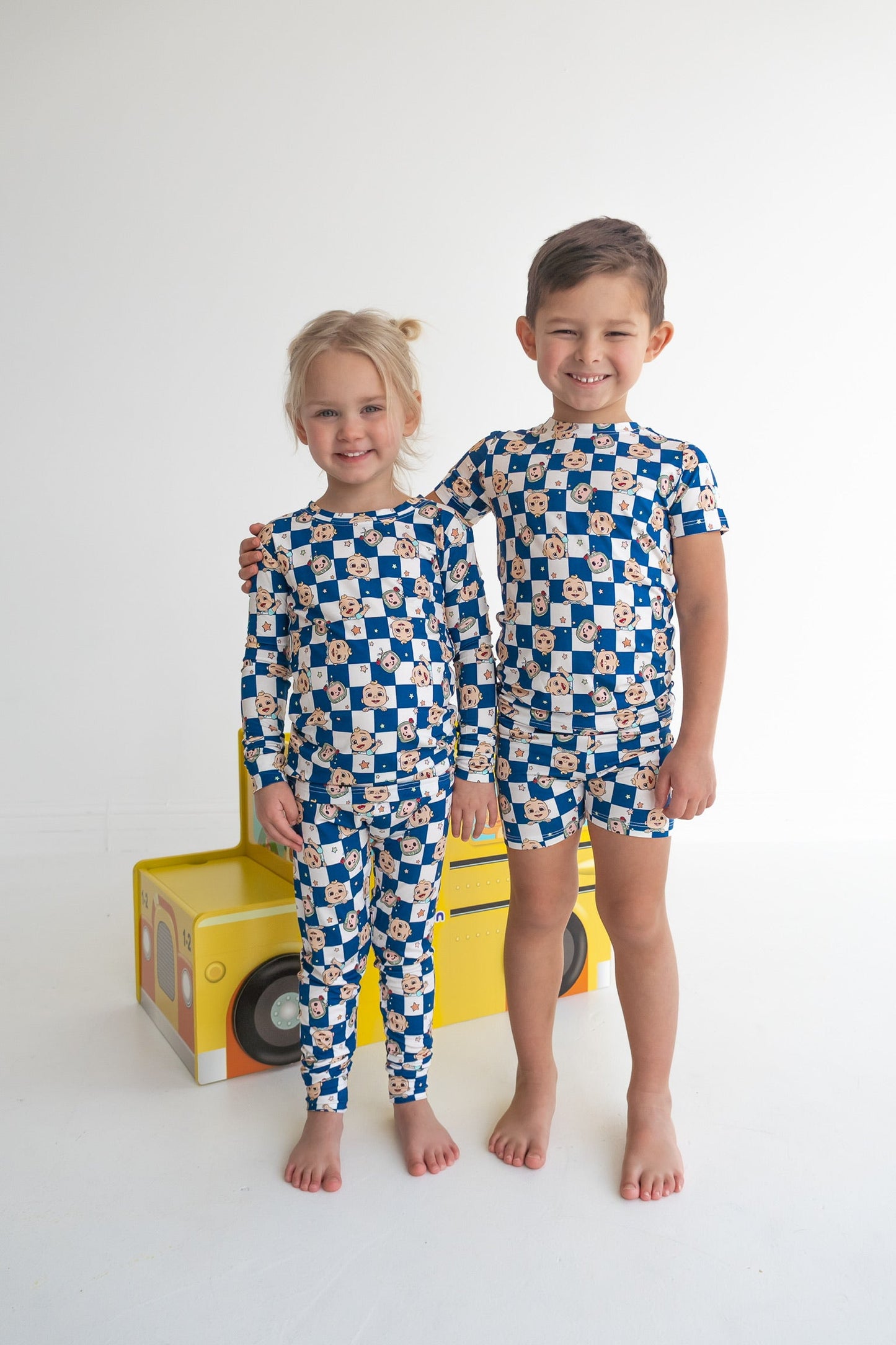 Dream Big Little Co x CoComelon JJ STARRY NIGHT CHECKERS DREAM SHORT SET