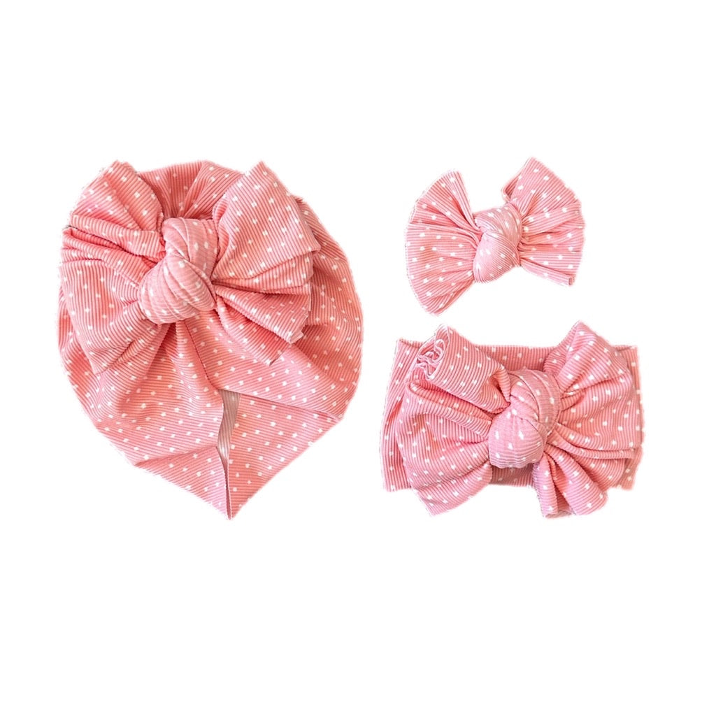 Azalea ~ Light Pink w/ White Polka Dots
