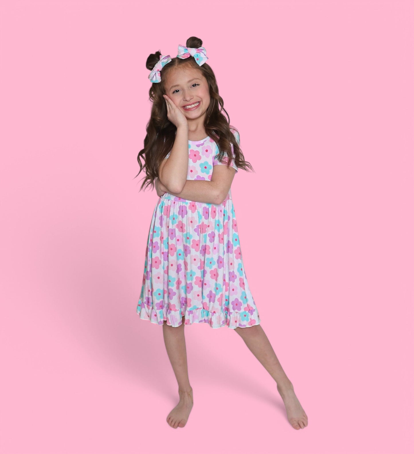 VIOLET FIELDS DREAM RUFFLE DRESS
