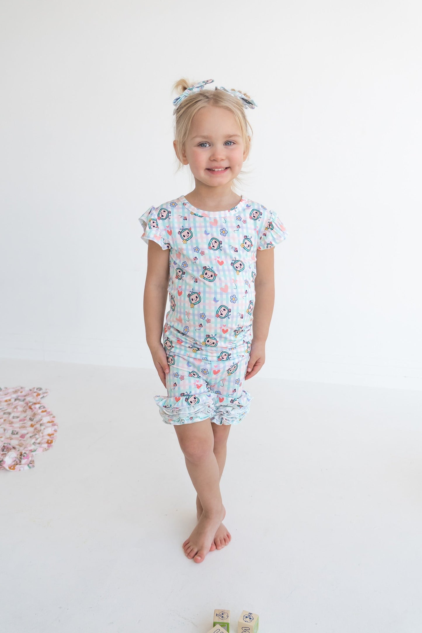 Dream Big Little Co x CoComelon SPRINGTIME MELON DREAM RUFFLE SHORTS