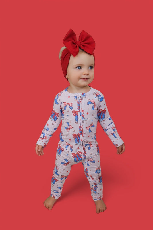 USA BOOTS N' BOWS DREAM ROMPER