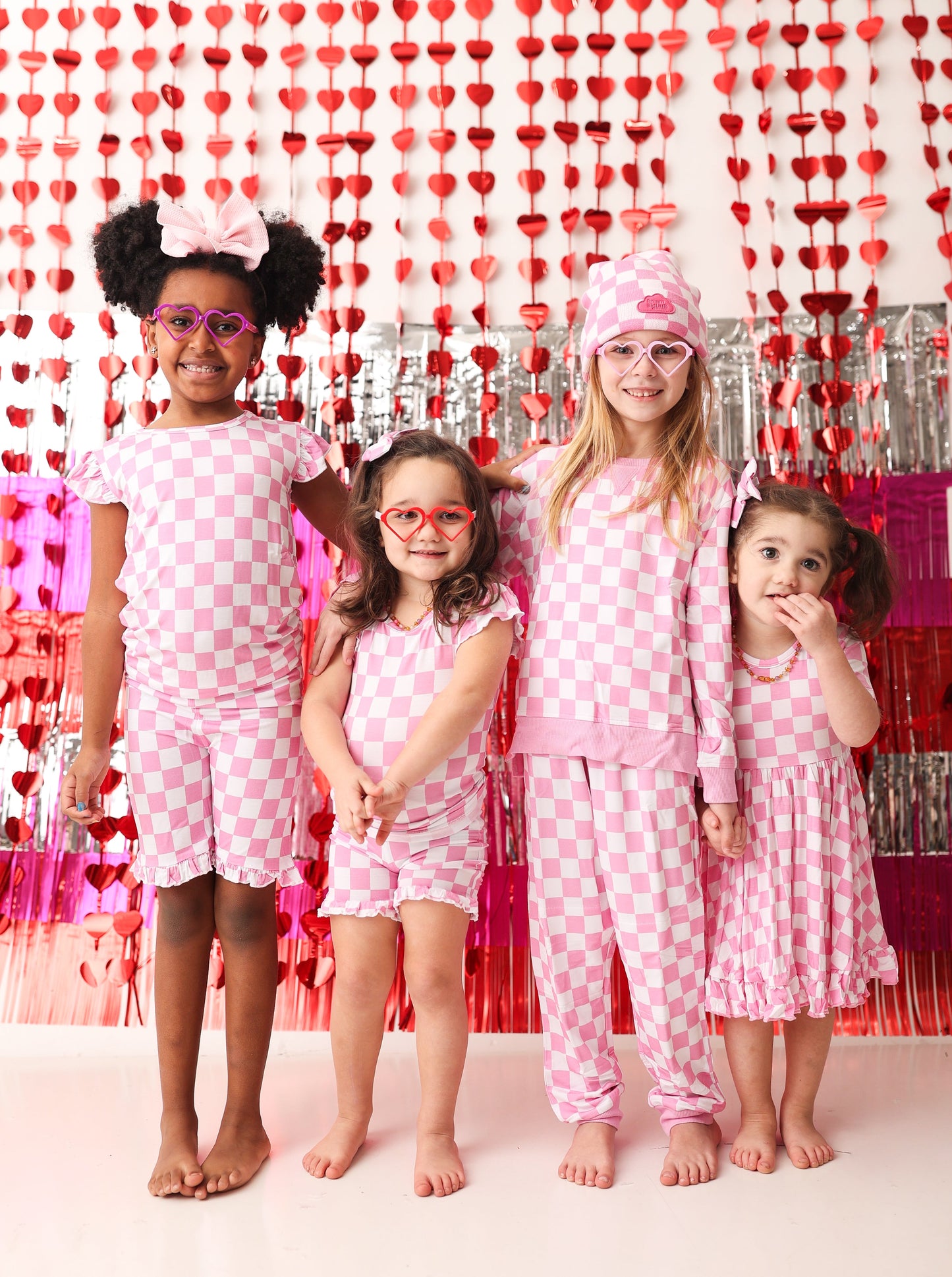 BUBBLEGUM CHECKERS DREAM RUFFLE DRESS