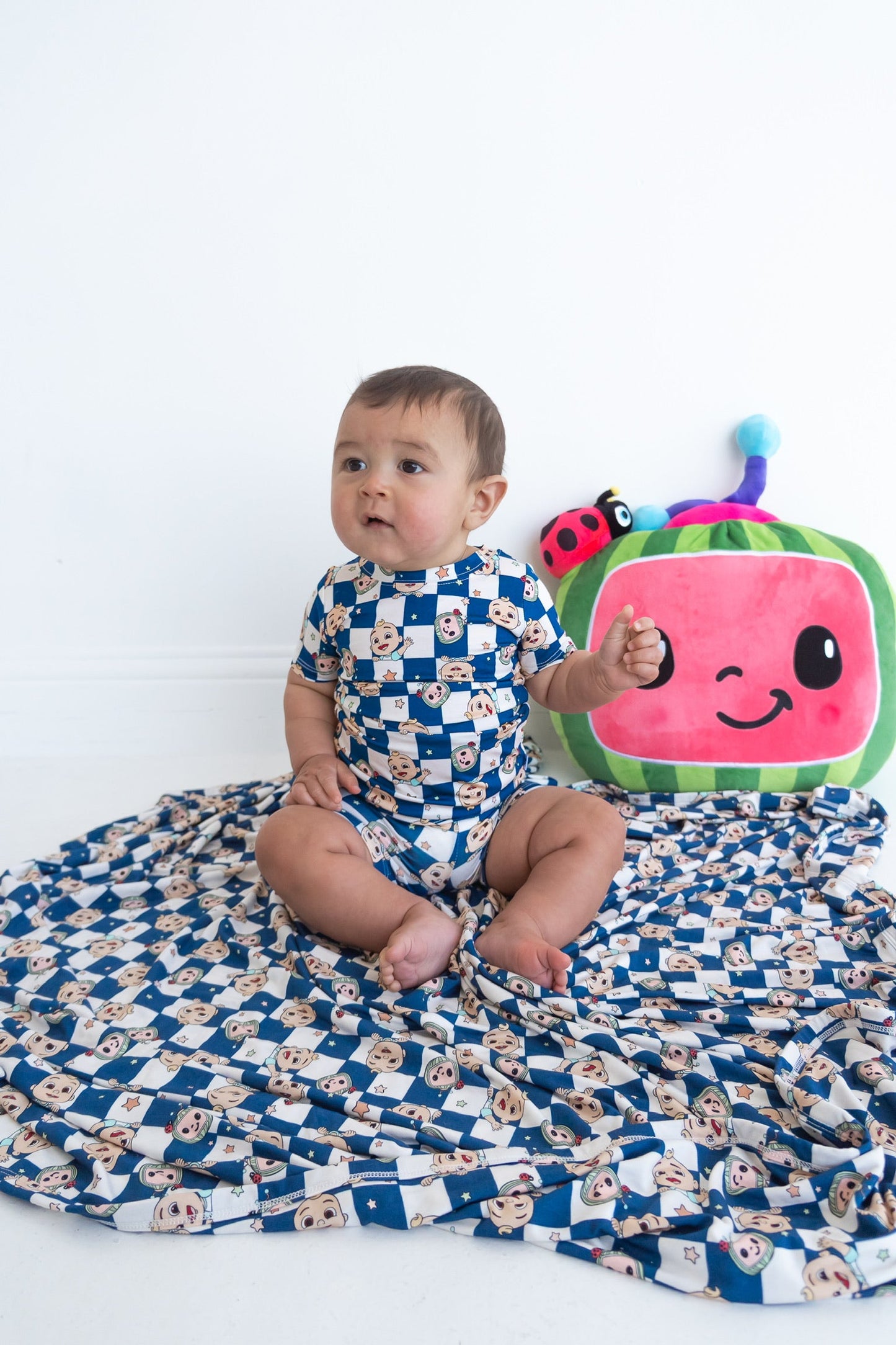 Dream Big Little Co x CoComelon JJ STARRY NIGHT CHECKERS DREAM BLANKET