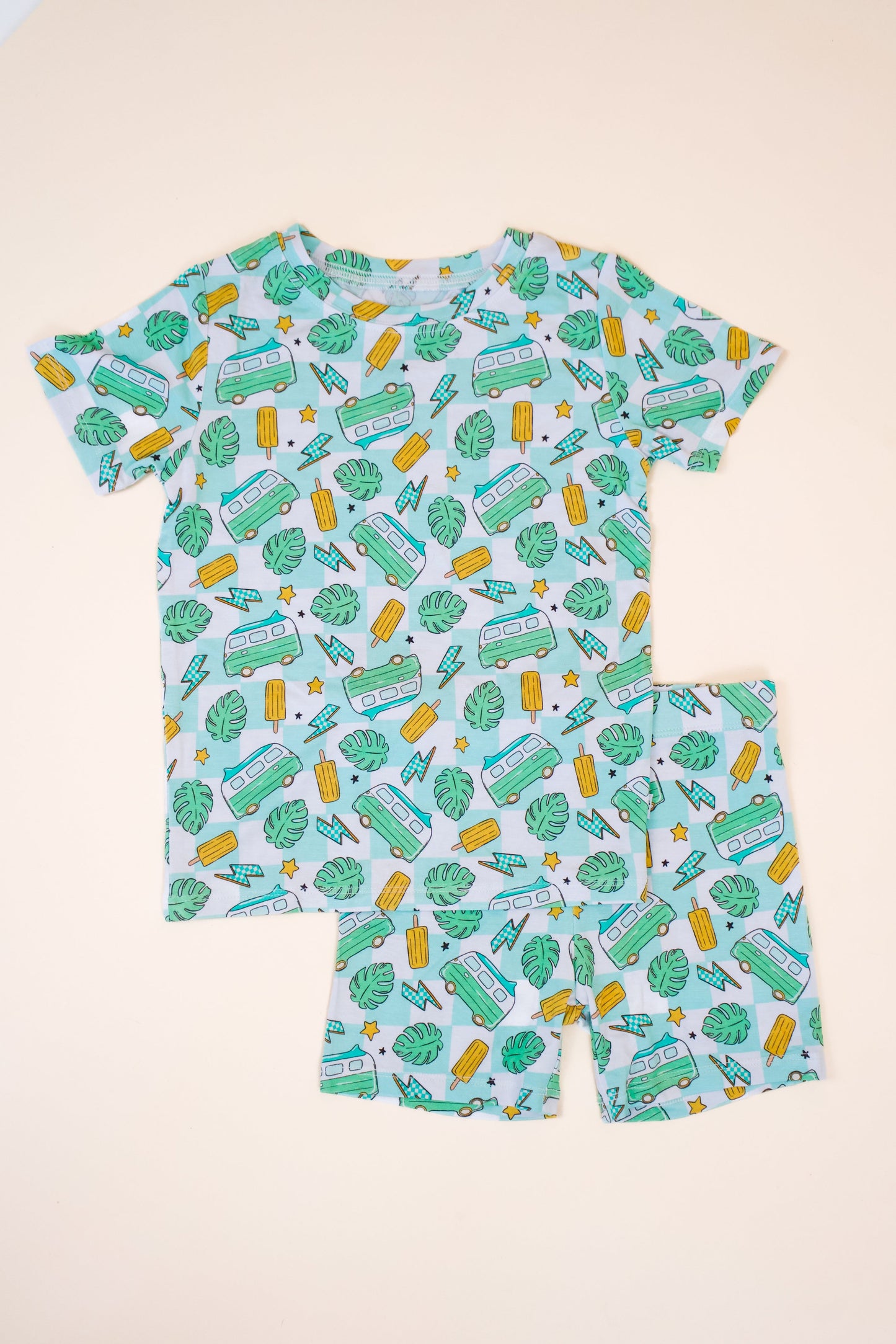 EXCLUSIVE CHECKED OUT FOR SUMMER CHECKERS DREAM SHORT SET
