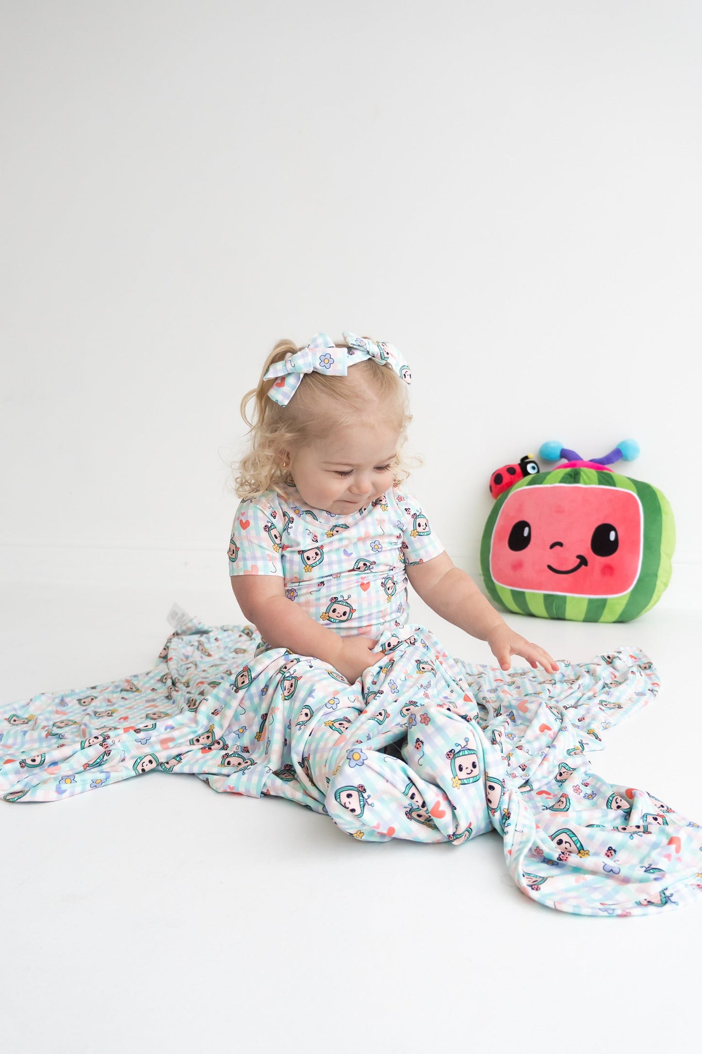 Dream Big Little Co x CoComelon SPRINGTIME MELON DREAM BOW HAIR CLIPS