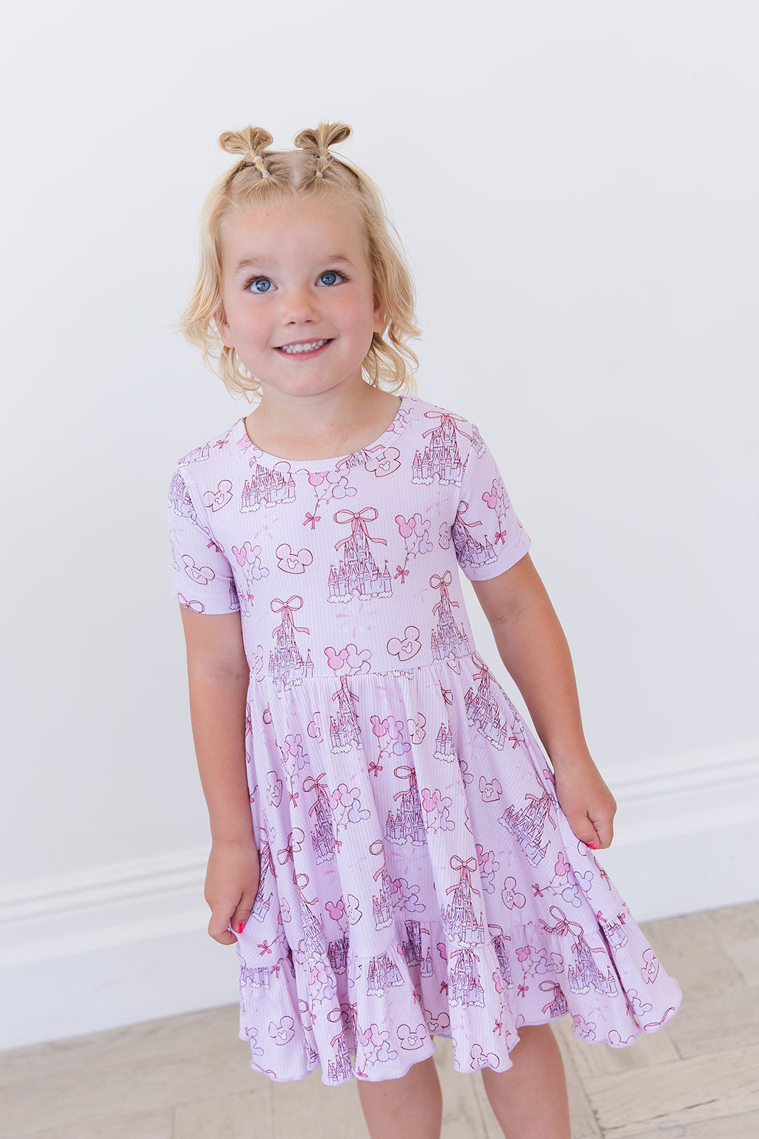 Coquette Castles (ribbed) - Ruffle Dress