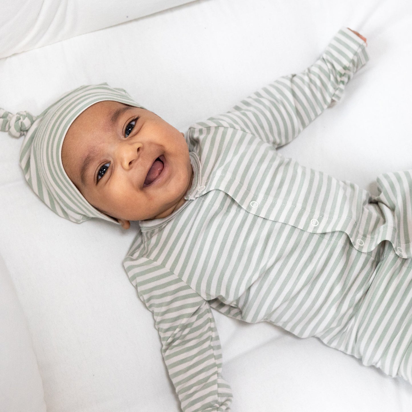 Lounge Wear Set - Stripe Sage