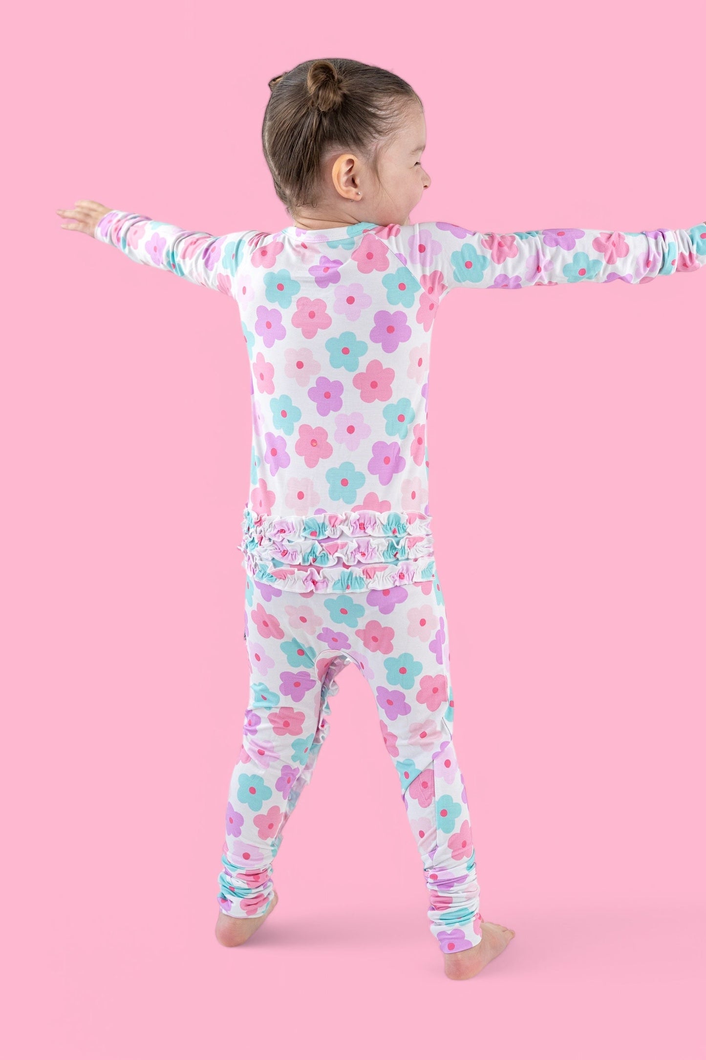 VIOLET FIELDS DREAM RUFFLE ROMPER