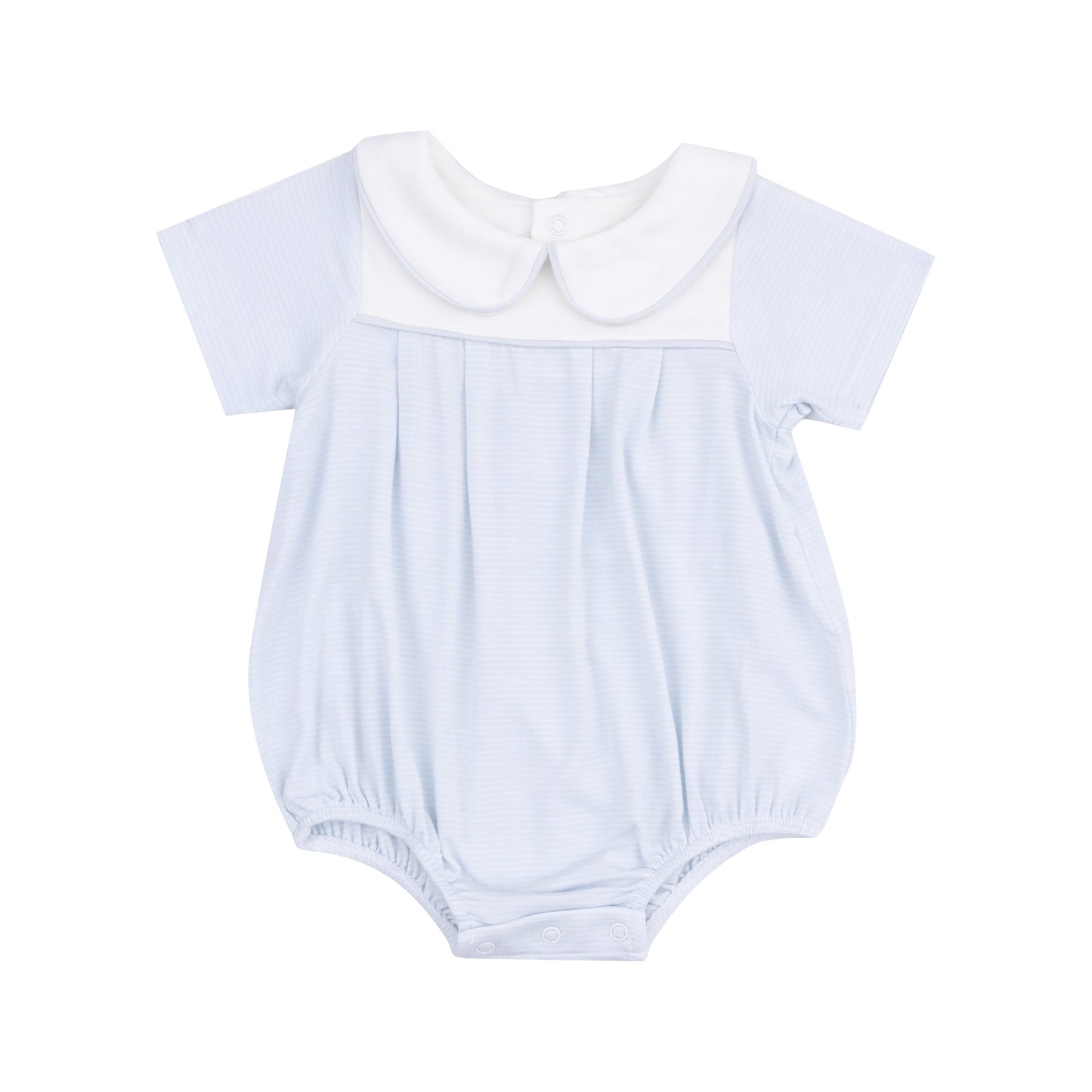 Classic Box Pleat Bubble - Stripe Classic Blue
