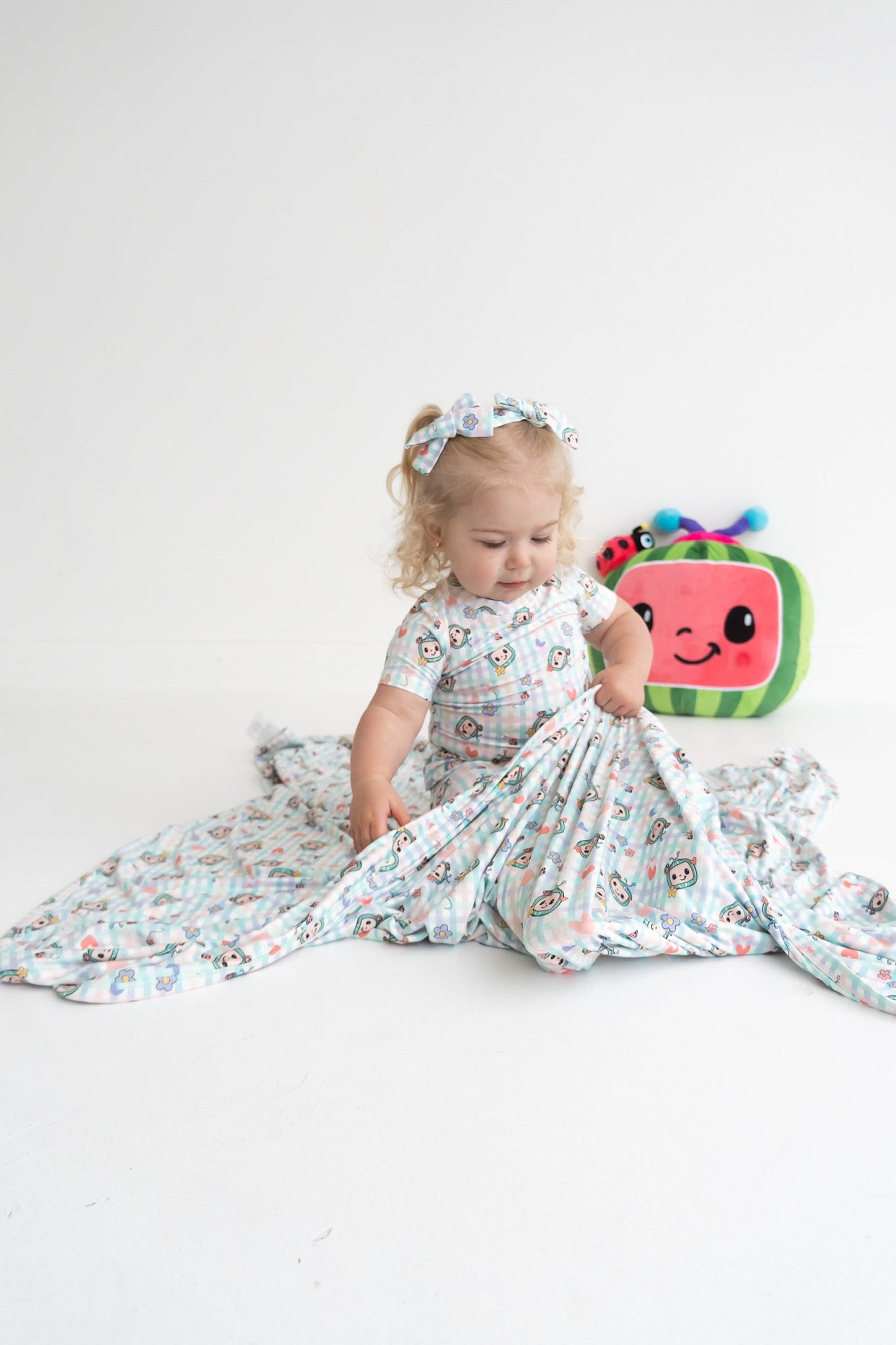 Dream Big Little Co x CoComelon SPRINGTIME MELON DREAM BOW HAIR CLIPS