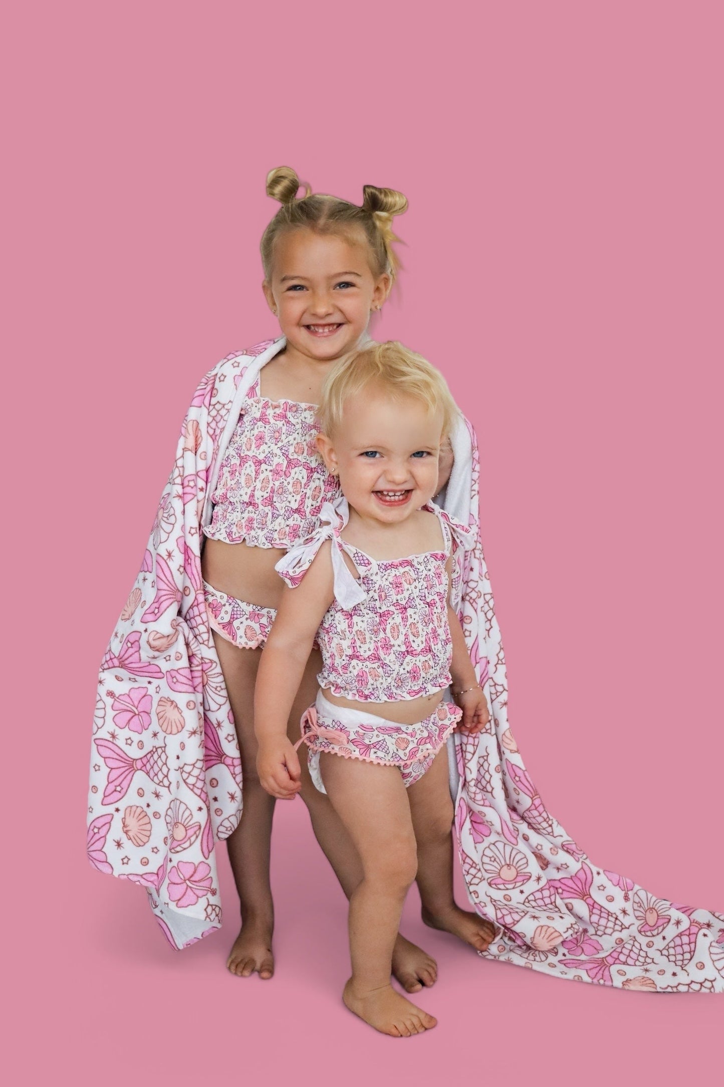 MAGICAL MERMAID DREAM SMOCKED TANKINI TWO PIECE SWIM SUIT