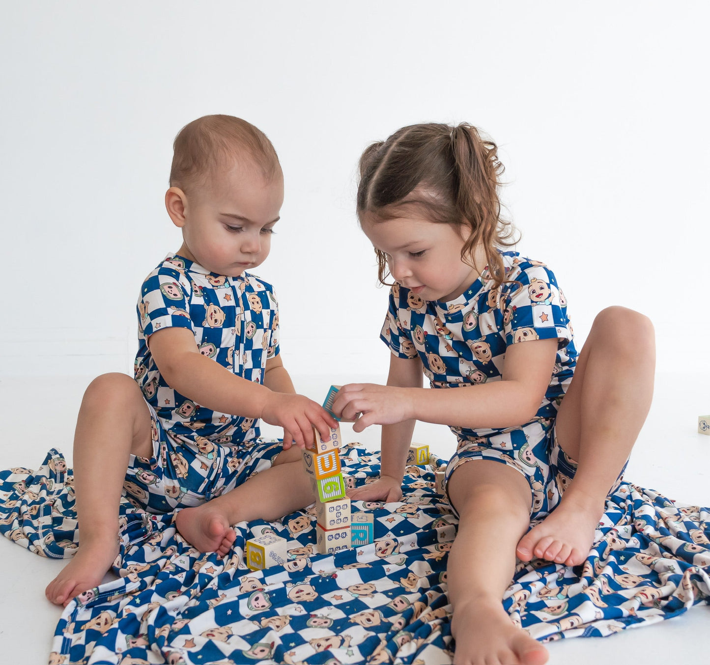 Dream Big Little Co x CoComelon JJ STARRY NIGHT CHECKERS DREAM BLANKET
