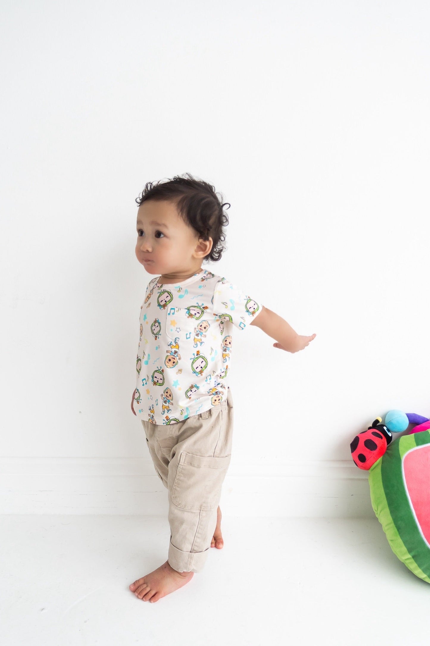 Dream Big Little Co x CoComelon JJ MUSICAL MELON DREAM POCKET TEE