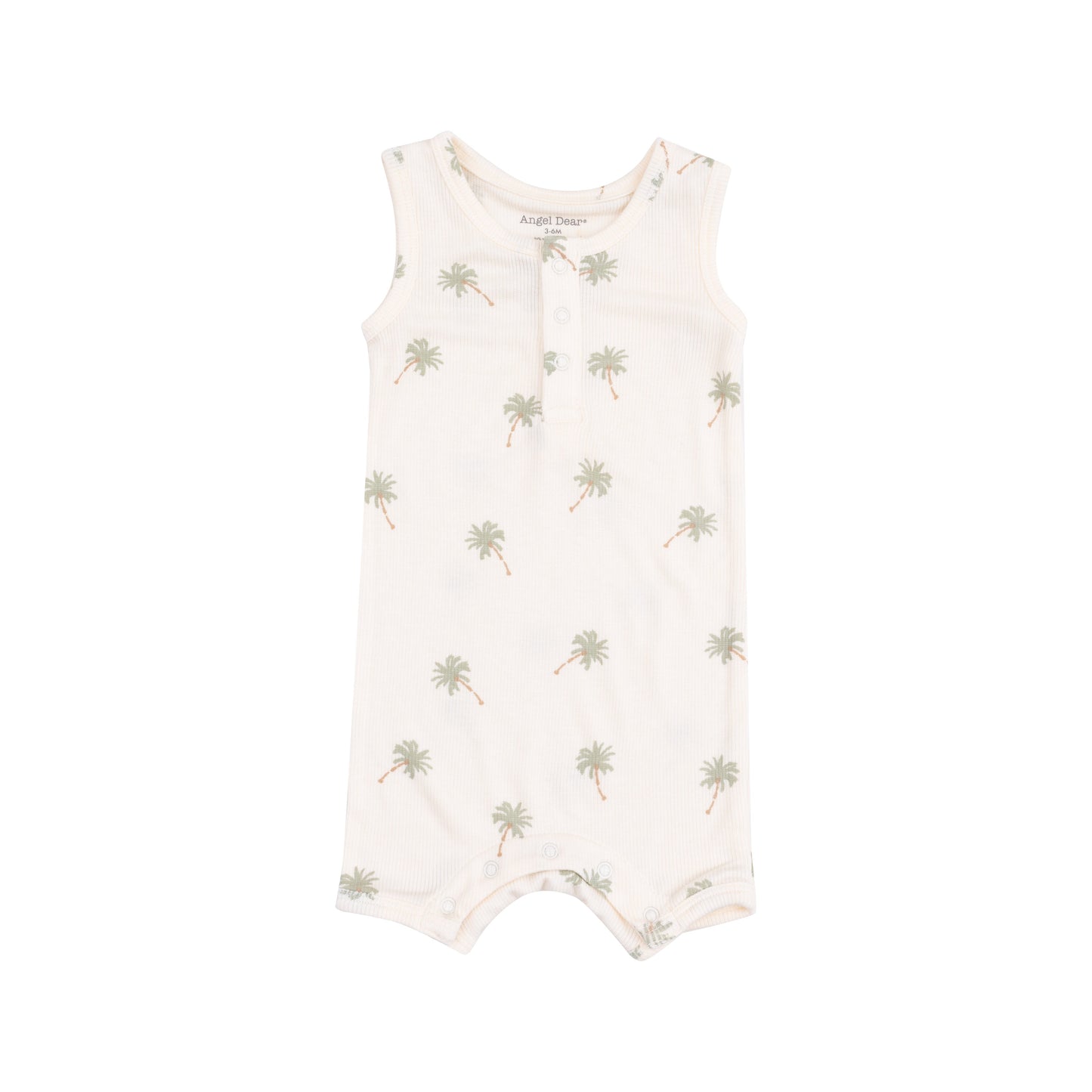Sleeveless Shortie Romper - Palm Trees