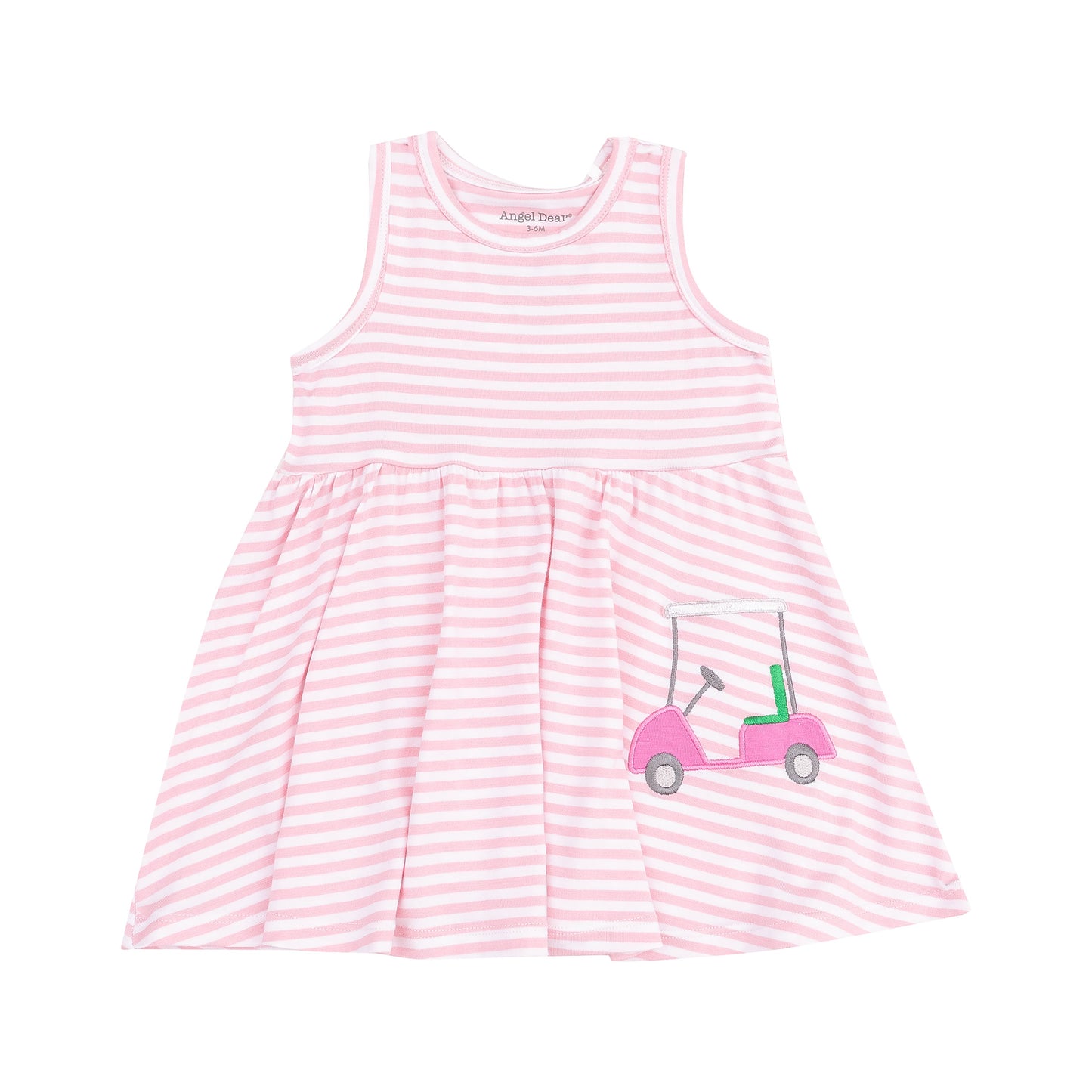 Tank Dress and Bloomer with Applique - Golf Pink Mini Gingham