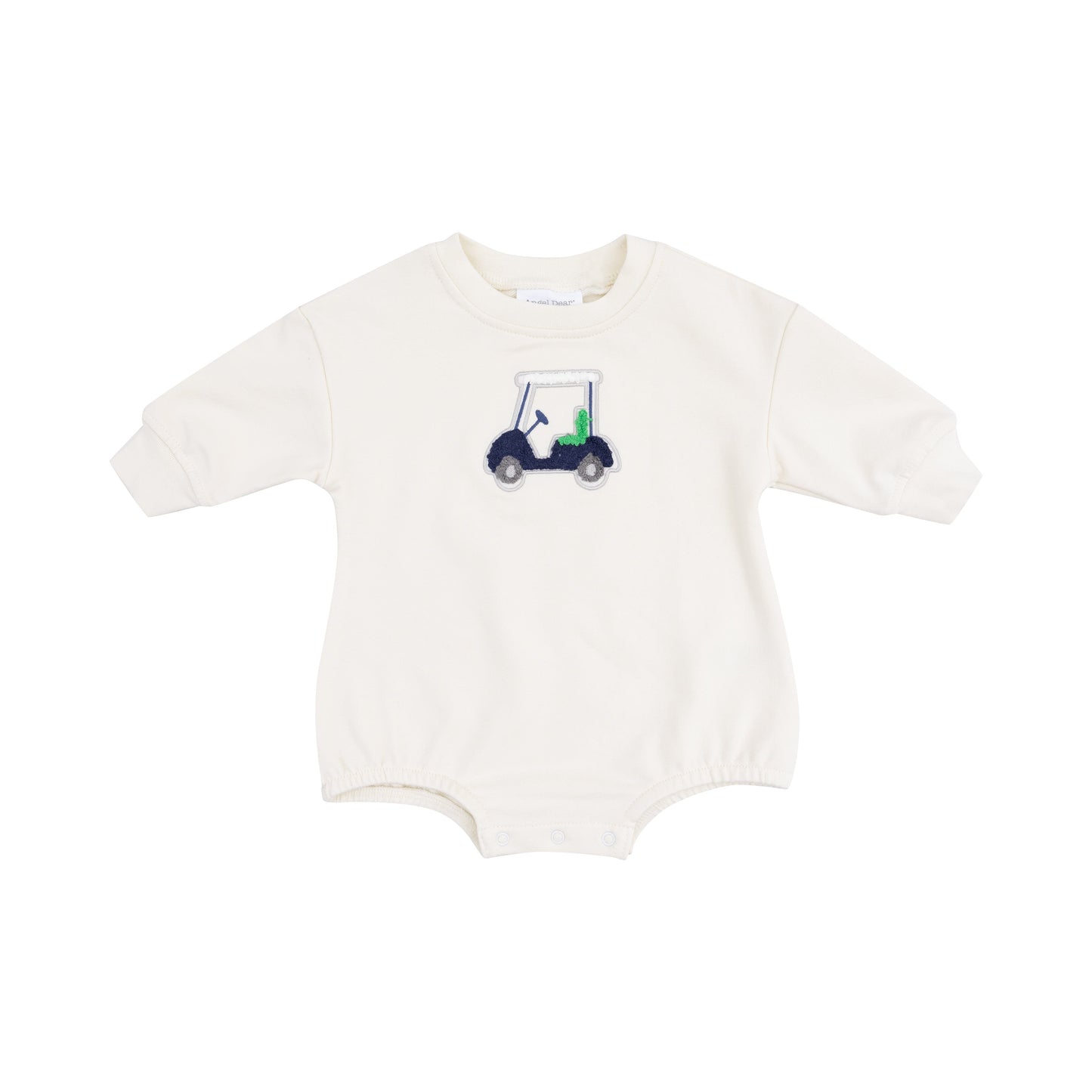 French Terry Sweatshirt Bubble with Applique - Golf Cart Blue