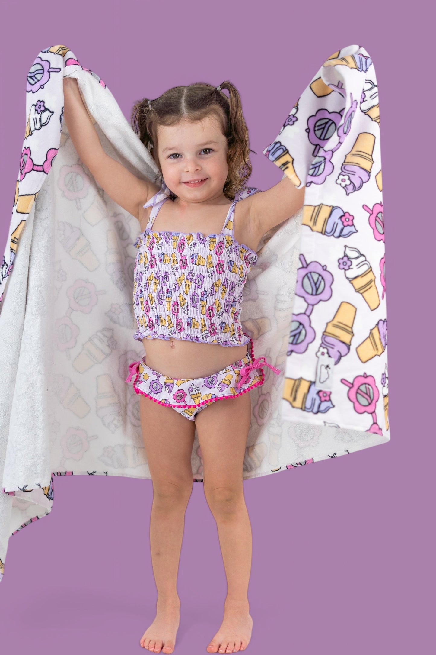 SWEET SUMMER DREAM SMOCKED TANKINI TWO PIECE SWIM SUIT