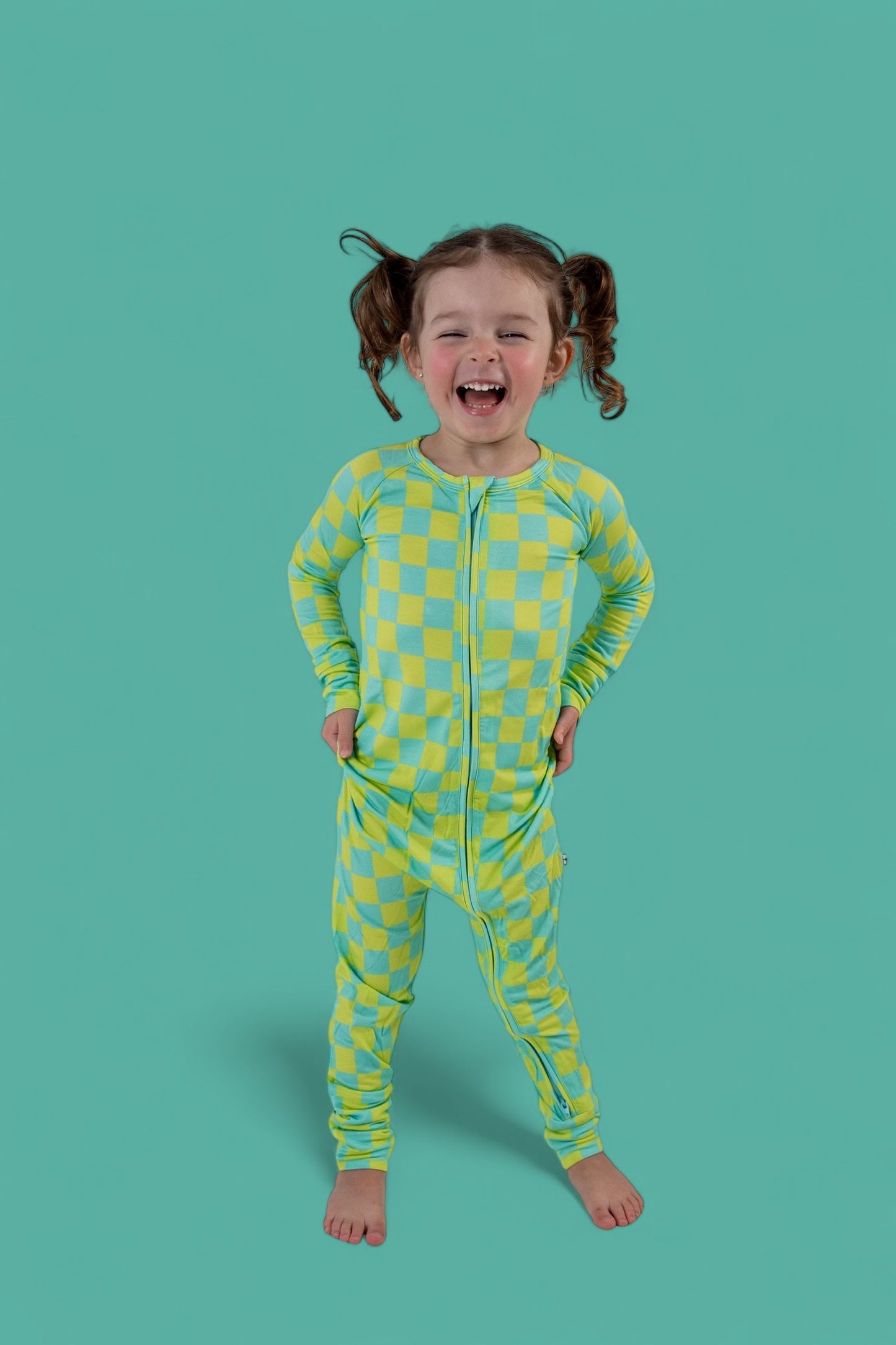 BE BOLD CHECKERS DREAM ROMPER