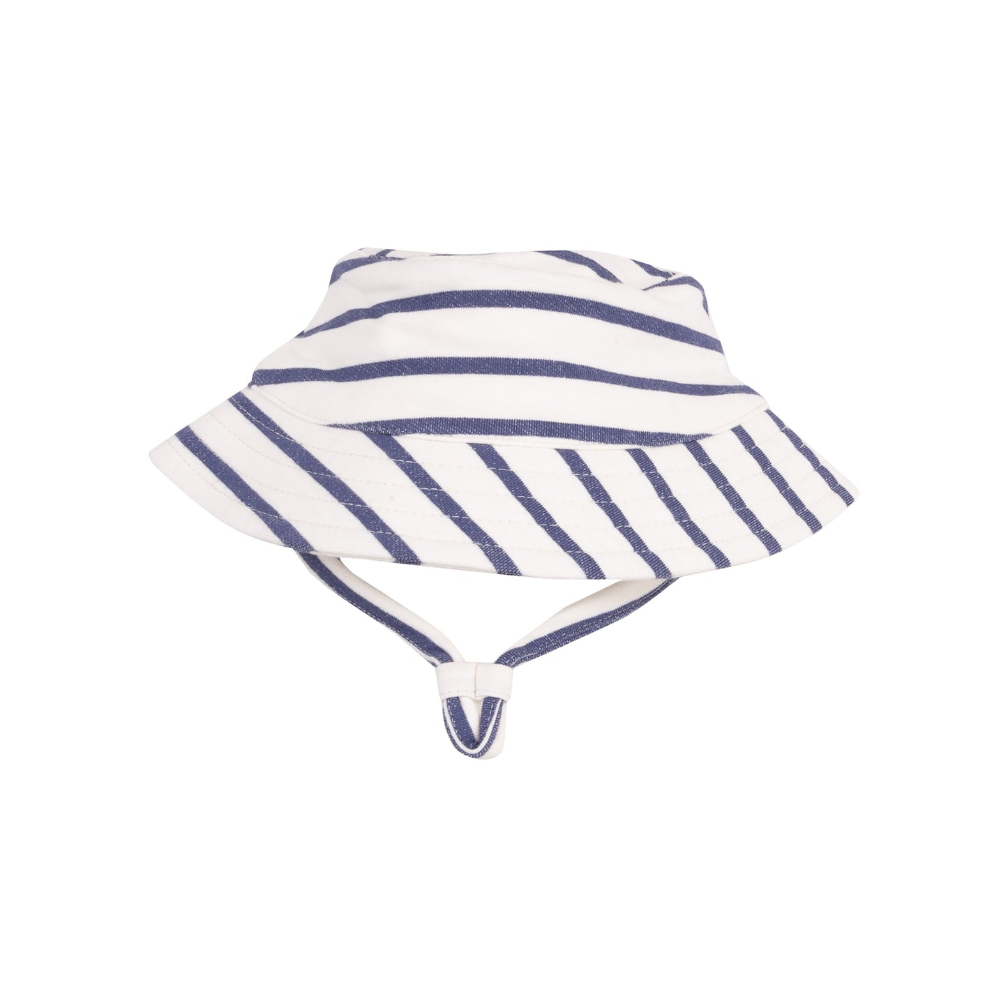 French Terry Bucket Hat - Navy Stripe
