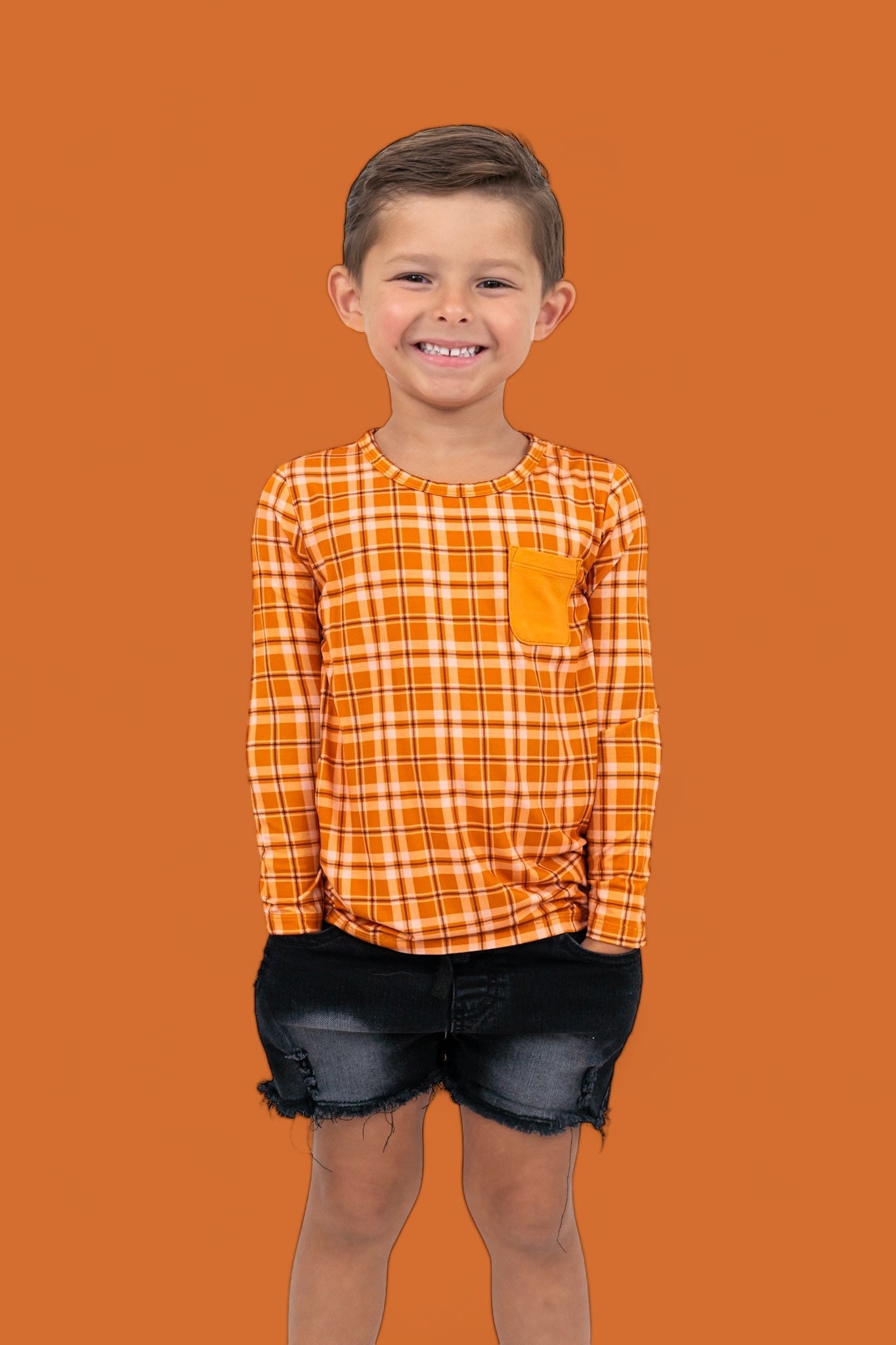 CIDER PLAID DREAM POCKET TEE