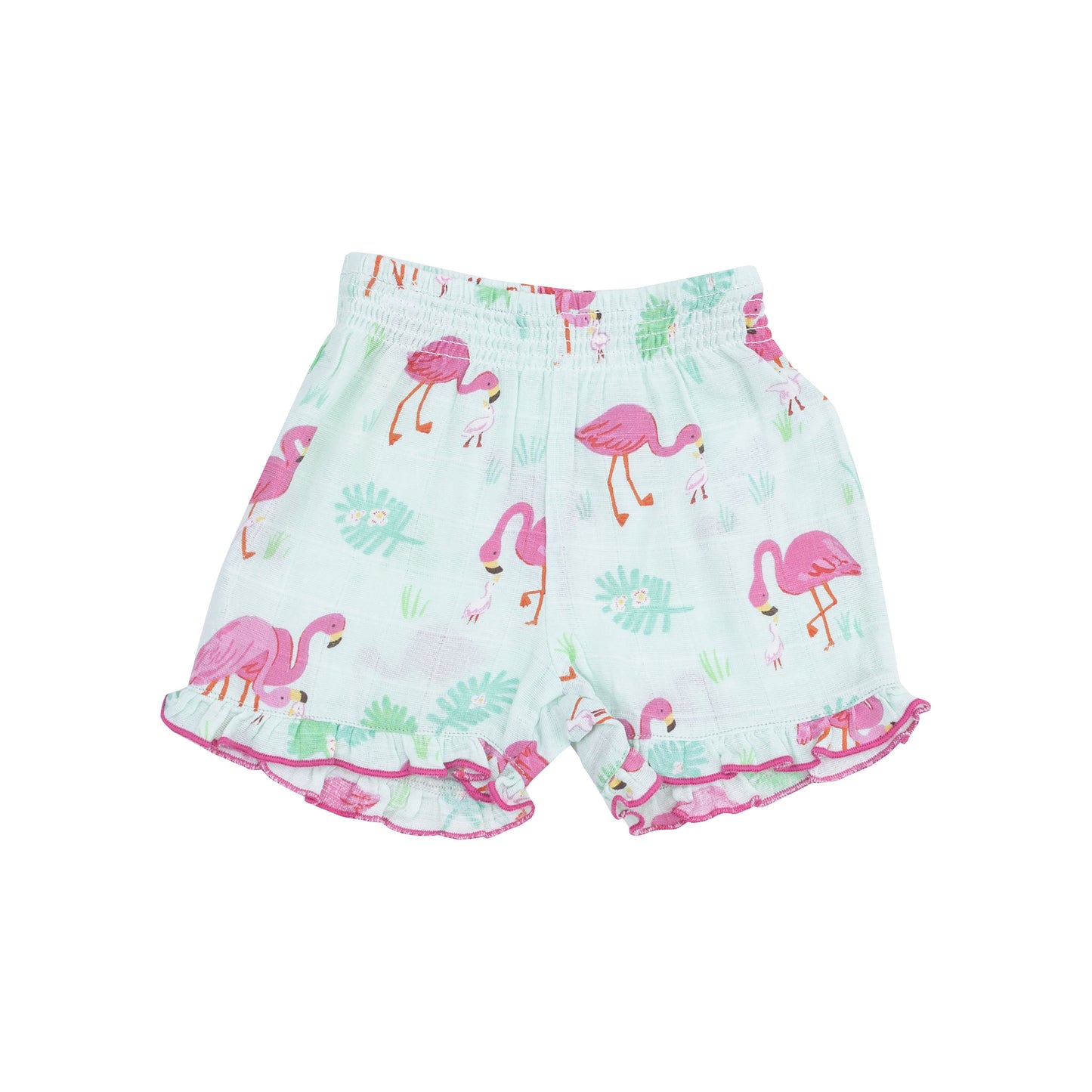 Square Neck Ruffle Tank and Short - Flamingos