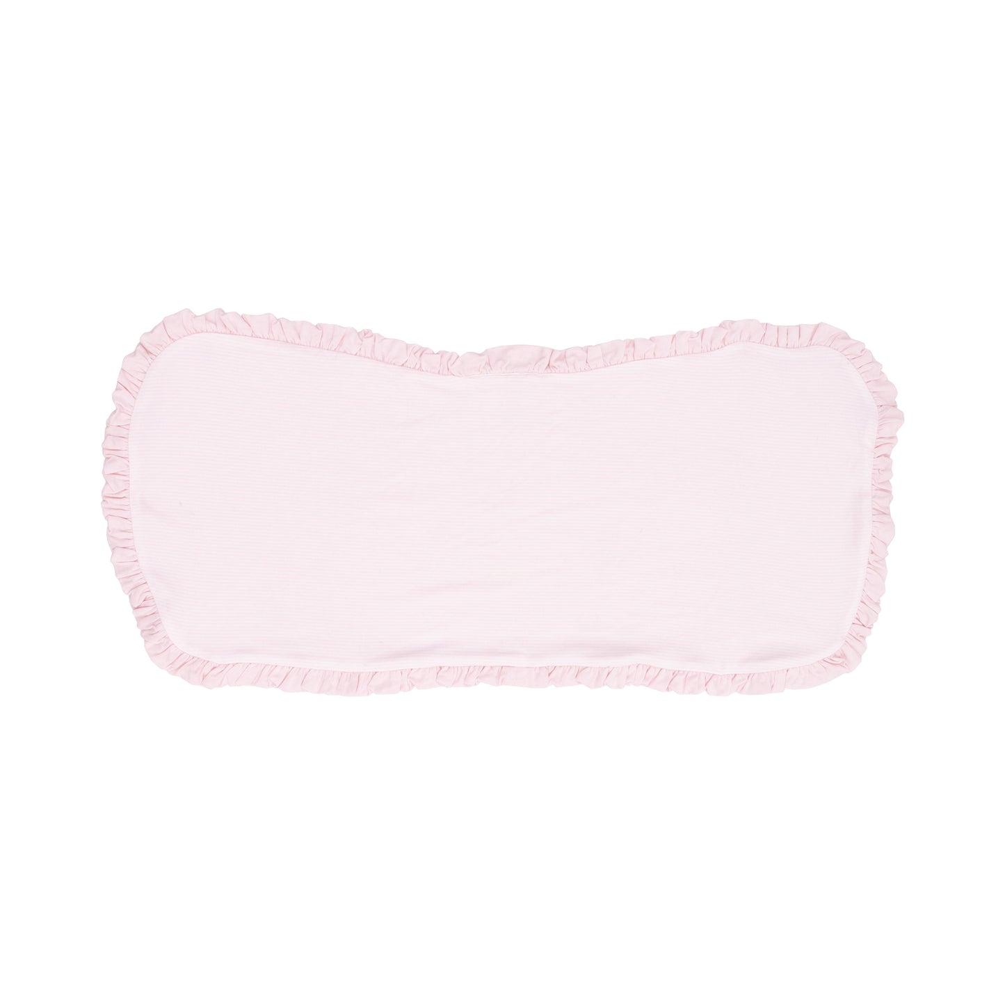 Ruffle Burp Cloth - Stripe Classic Pink