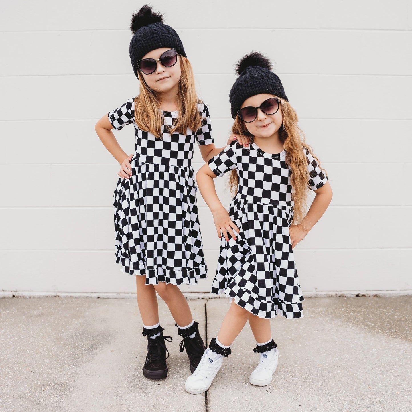 OREO CHECKERS DREAM RUFFLE DRESS