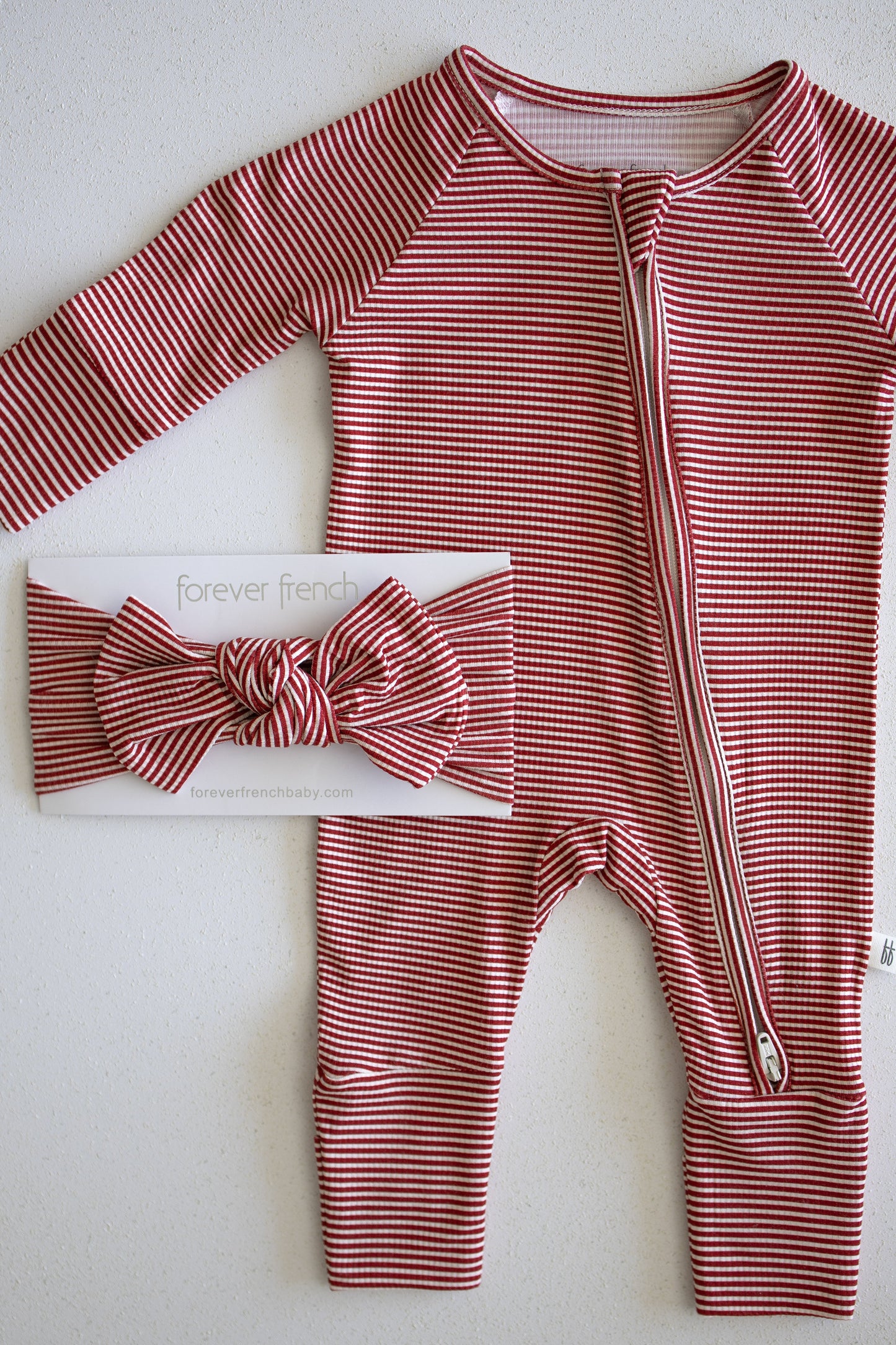 Bamboo Head Wrap | Peppermint Stripe Ribbed