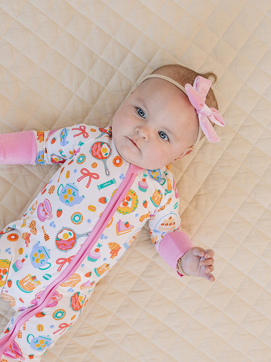Bamboo Zip Romper | Breakfast Whimsy