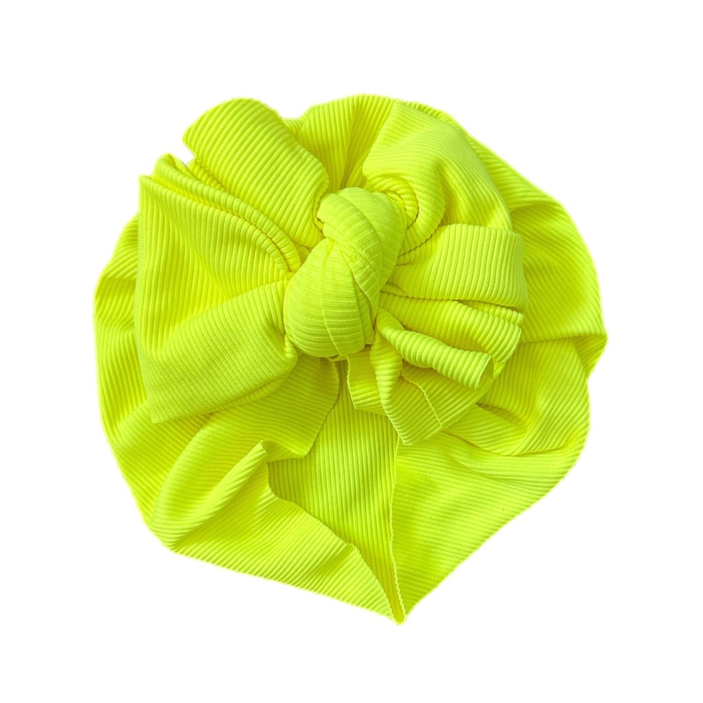 1980 *SWIM* ~ Neon Yellow Ribbed Swim