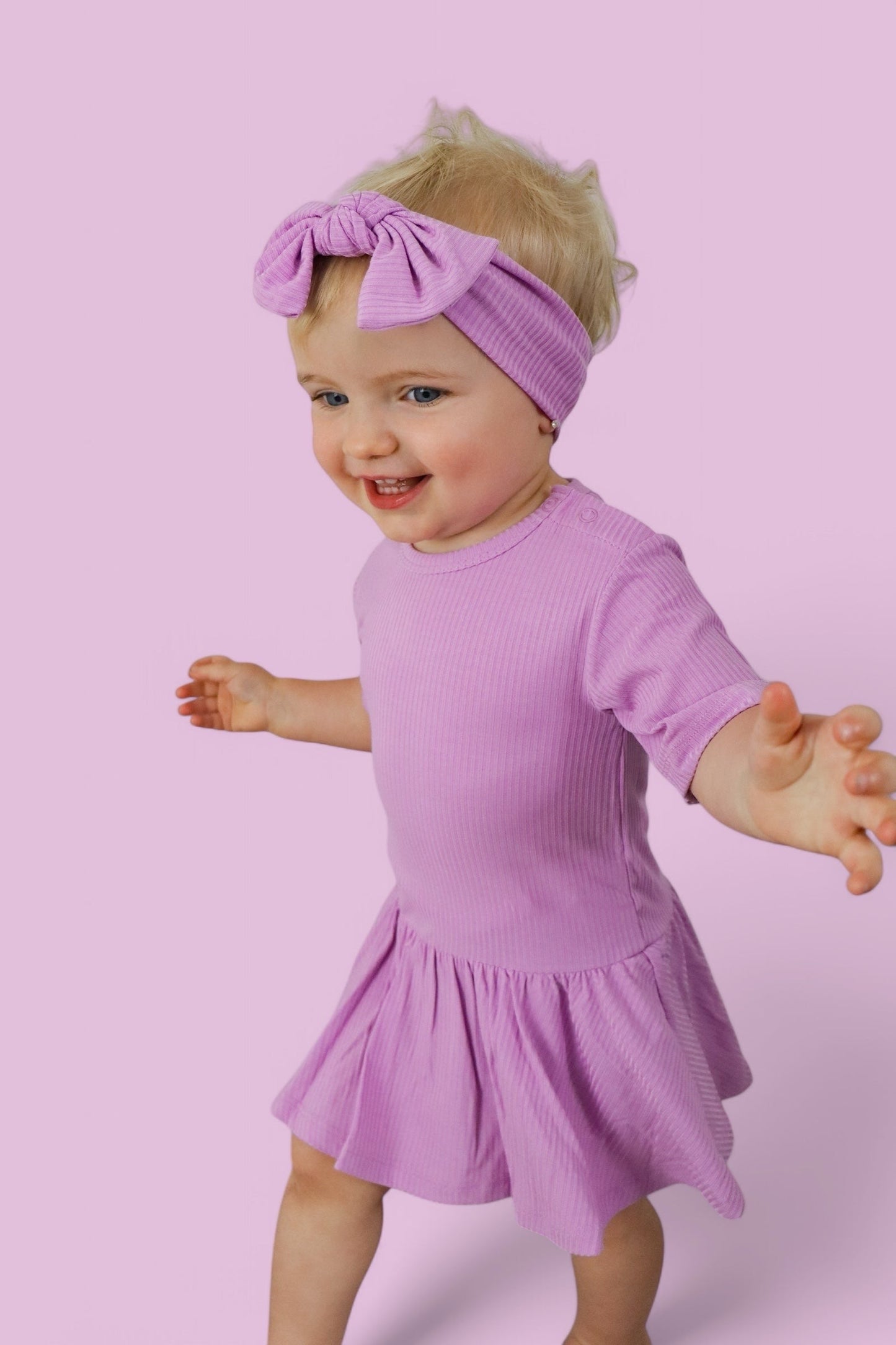 FOREVER LILAC RIB DREAM BODYSUIT DRESS