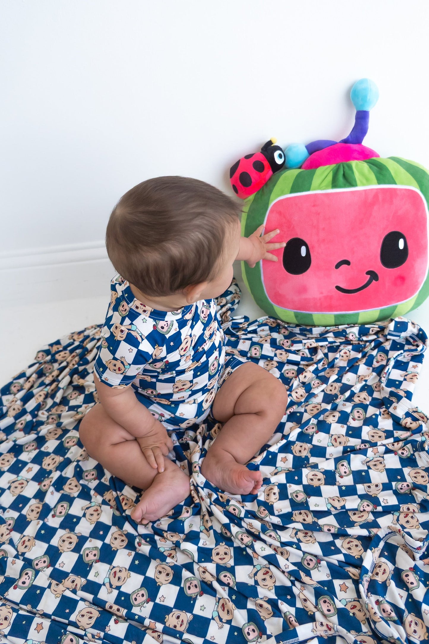 Dream Big Little Co x CoComelon JJ STARRY NIGHT CHECKERS DREAM SHORT SET