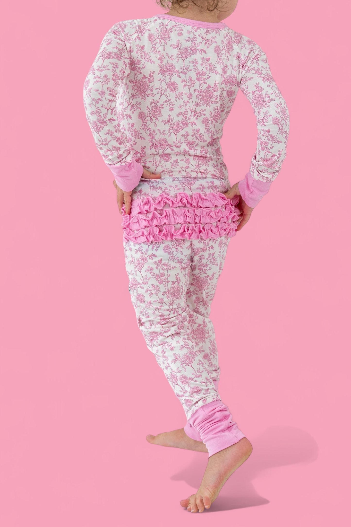 ROSEWOOD TOILE DREAM RUFFLE ROMPER