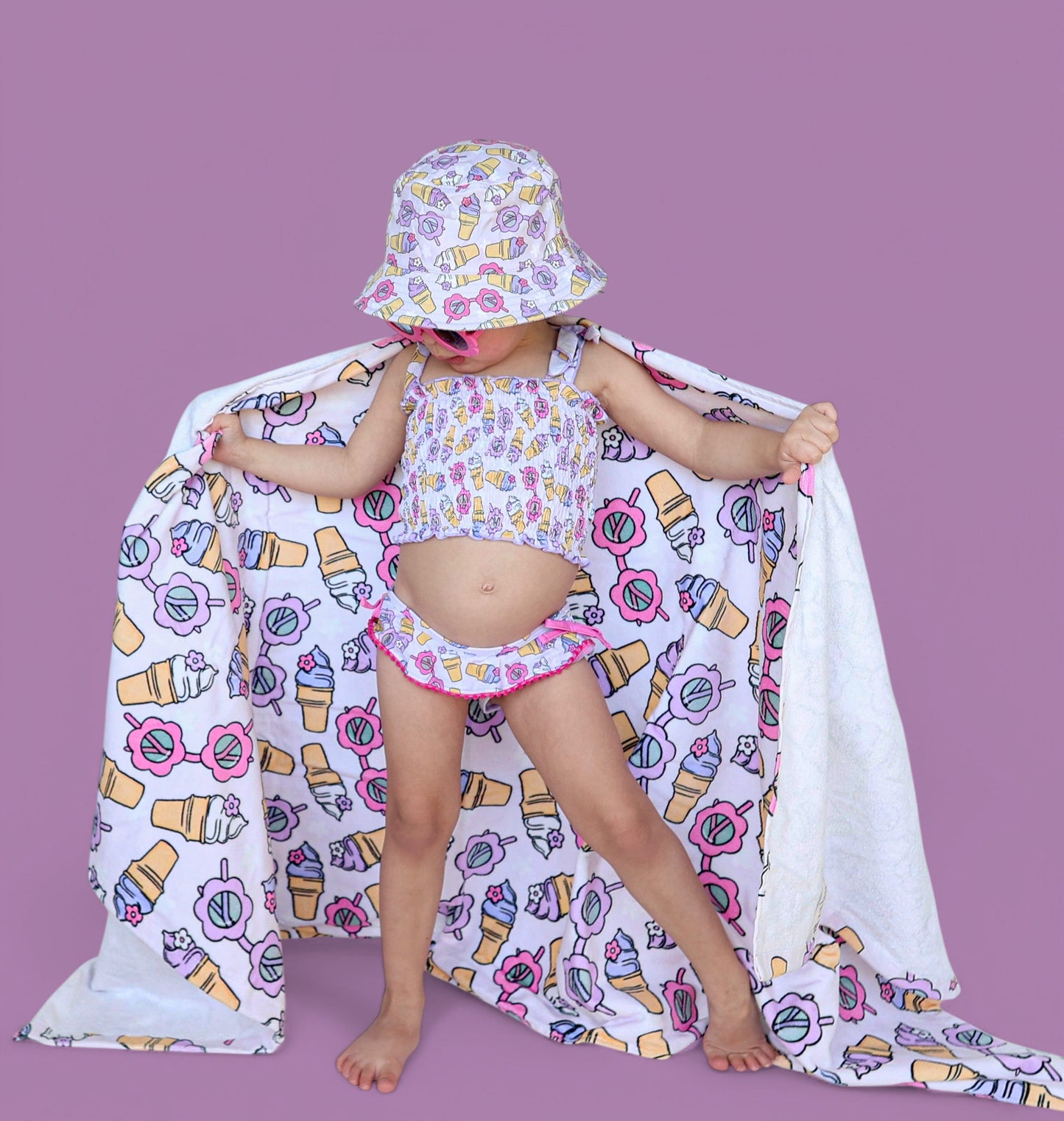SWEET SUMMER DREAM SMOCKED TANKINI TWO PIECE SWIM SUIT