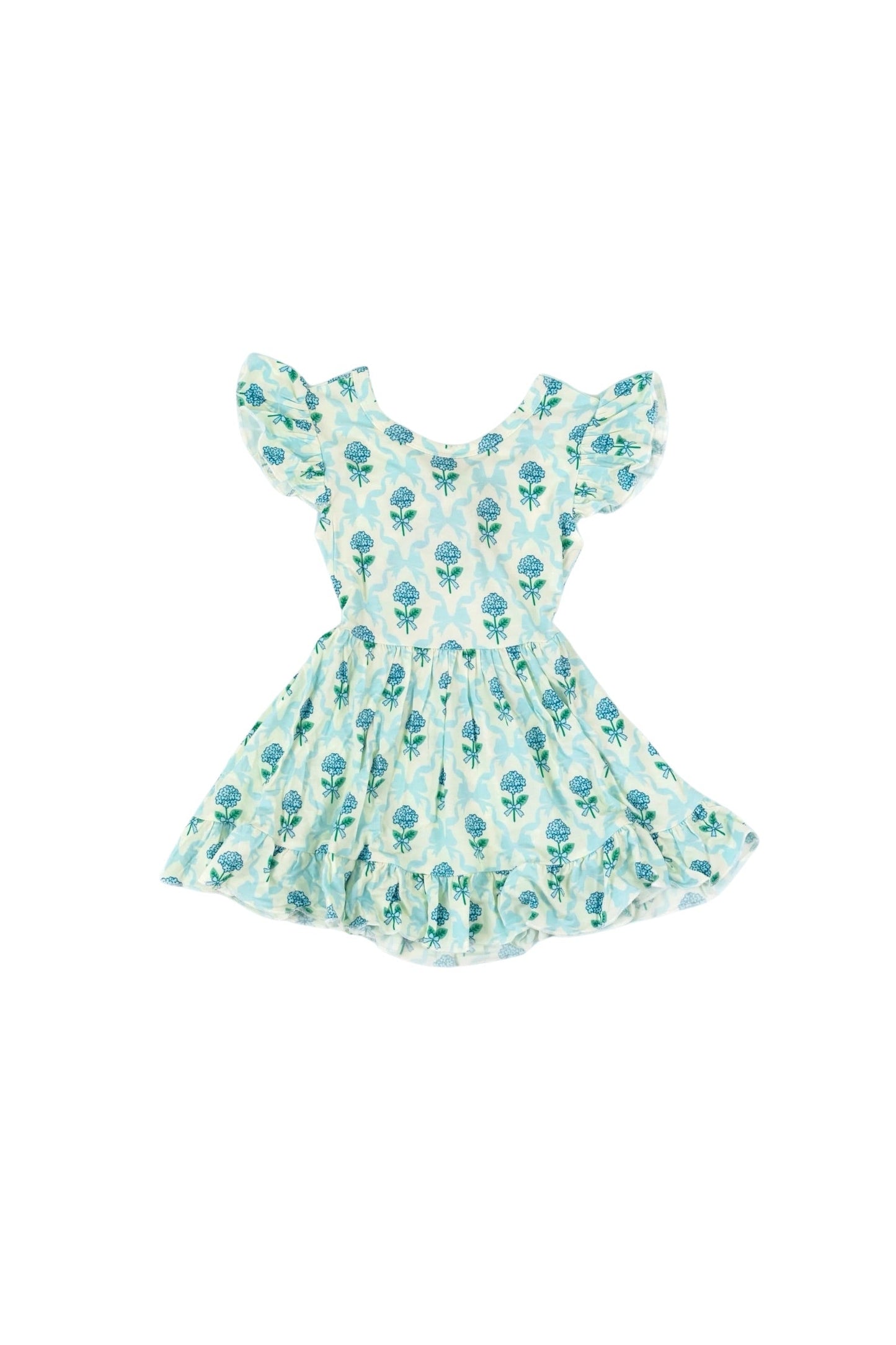 BLUE RIBBON BLOOMS DREAM TIE BACK RUFFLE DRESS
