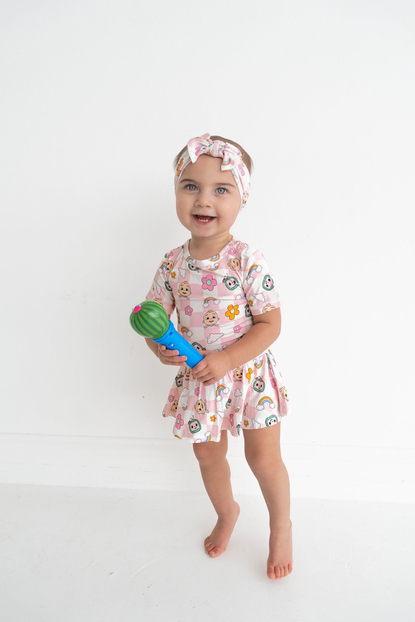 Dream Big Little Co x CoComelon JJ RAINBOW CHECKERS DREAM BOW