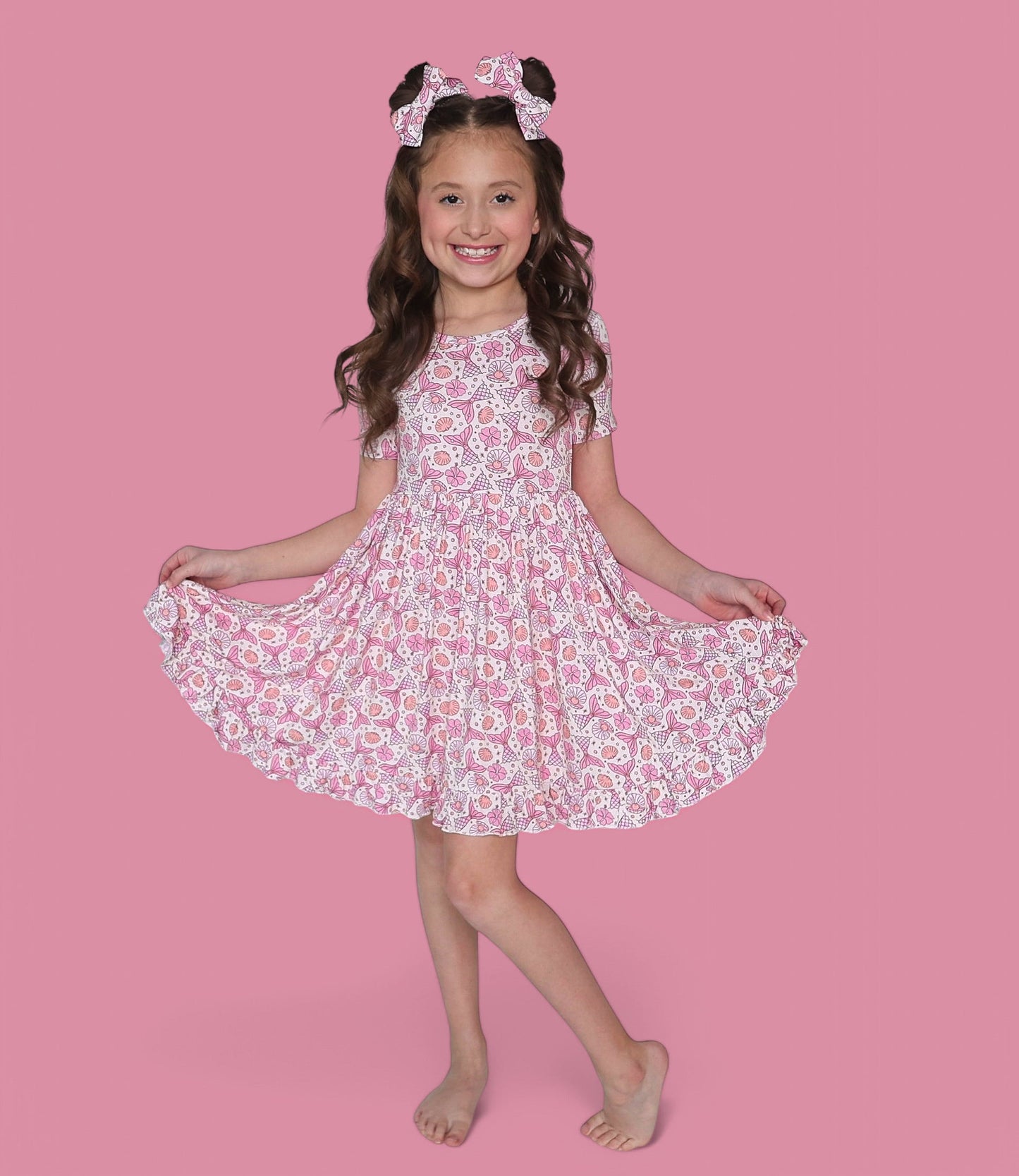 MAGICAL MERMAID DREAM RUFFLE DRESS
