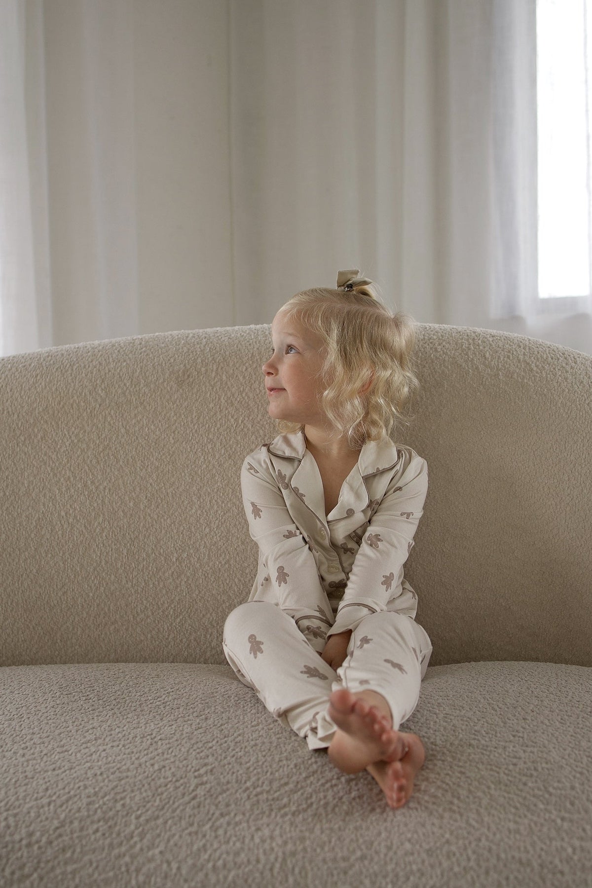 Girl's Bamboo Button Up Lounge Set | Gingersnap