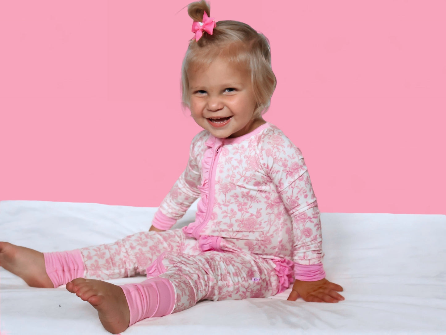 ROSEWOOD TOILE DREAM RUFFLE ROMPER