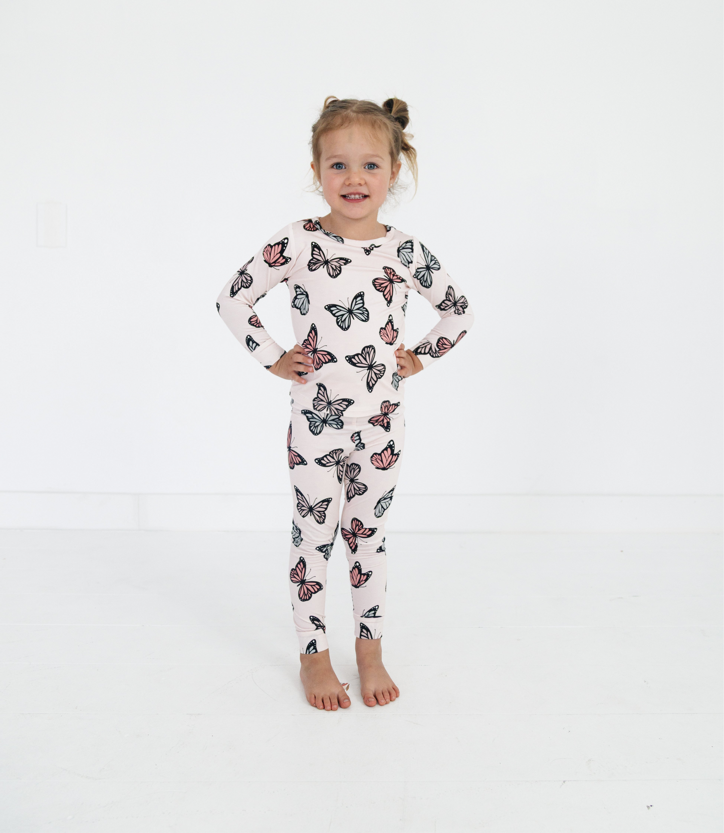 Butterfly Two Piece Bamboo Pajama Set
